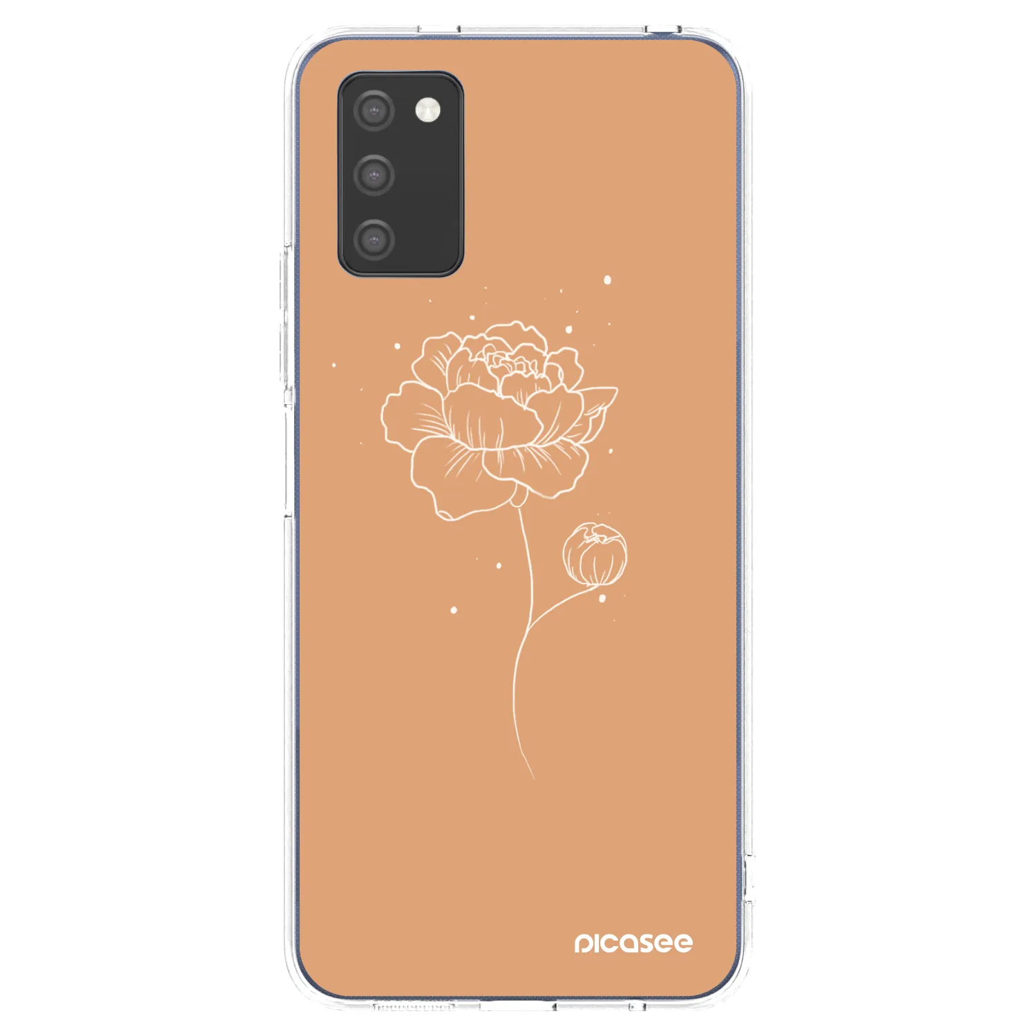 Picasee silikónový prehľadný obal pre Samsung Galaxy A03s A037G - Peonies
