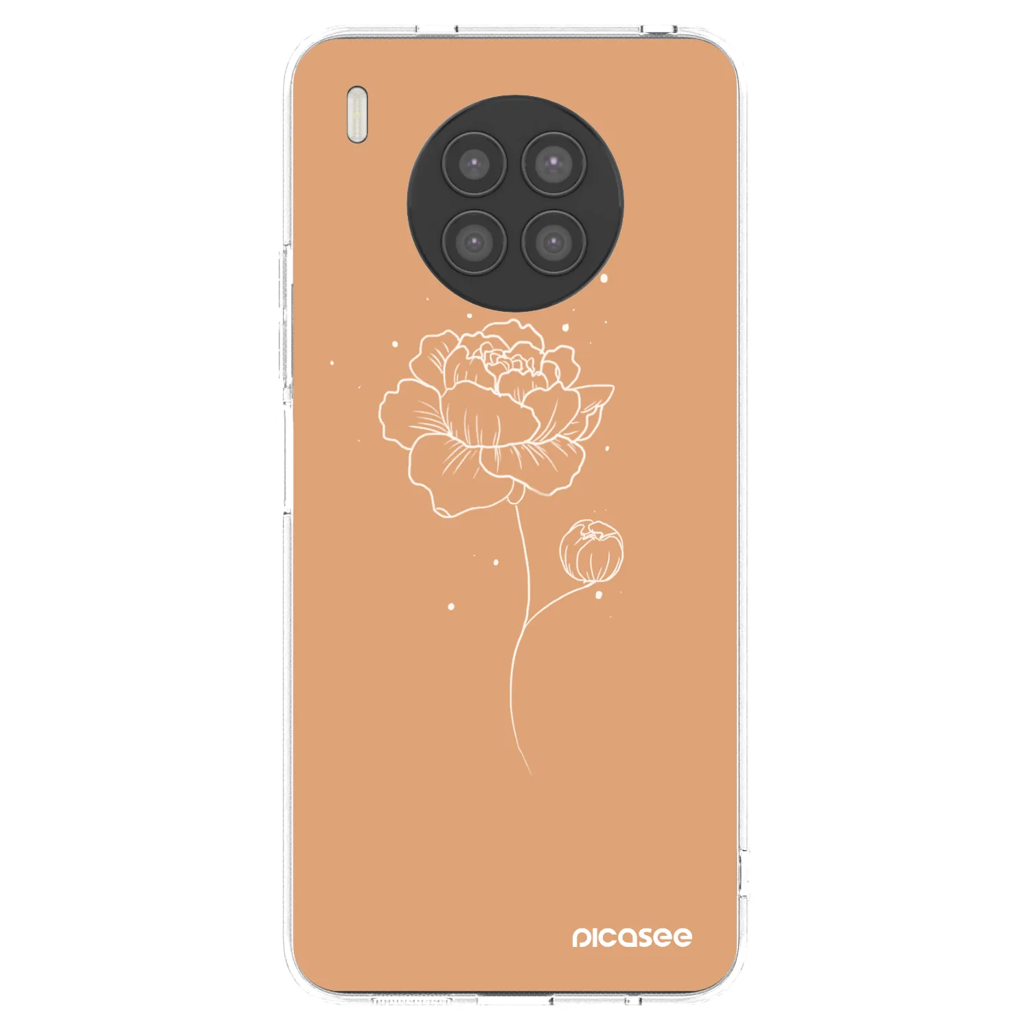 Picasee silikónový prehľadný obal pre Huawei Nova 8i - Peonies