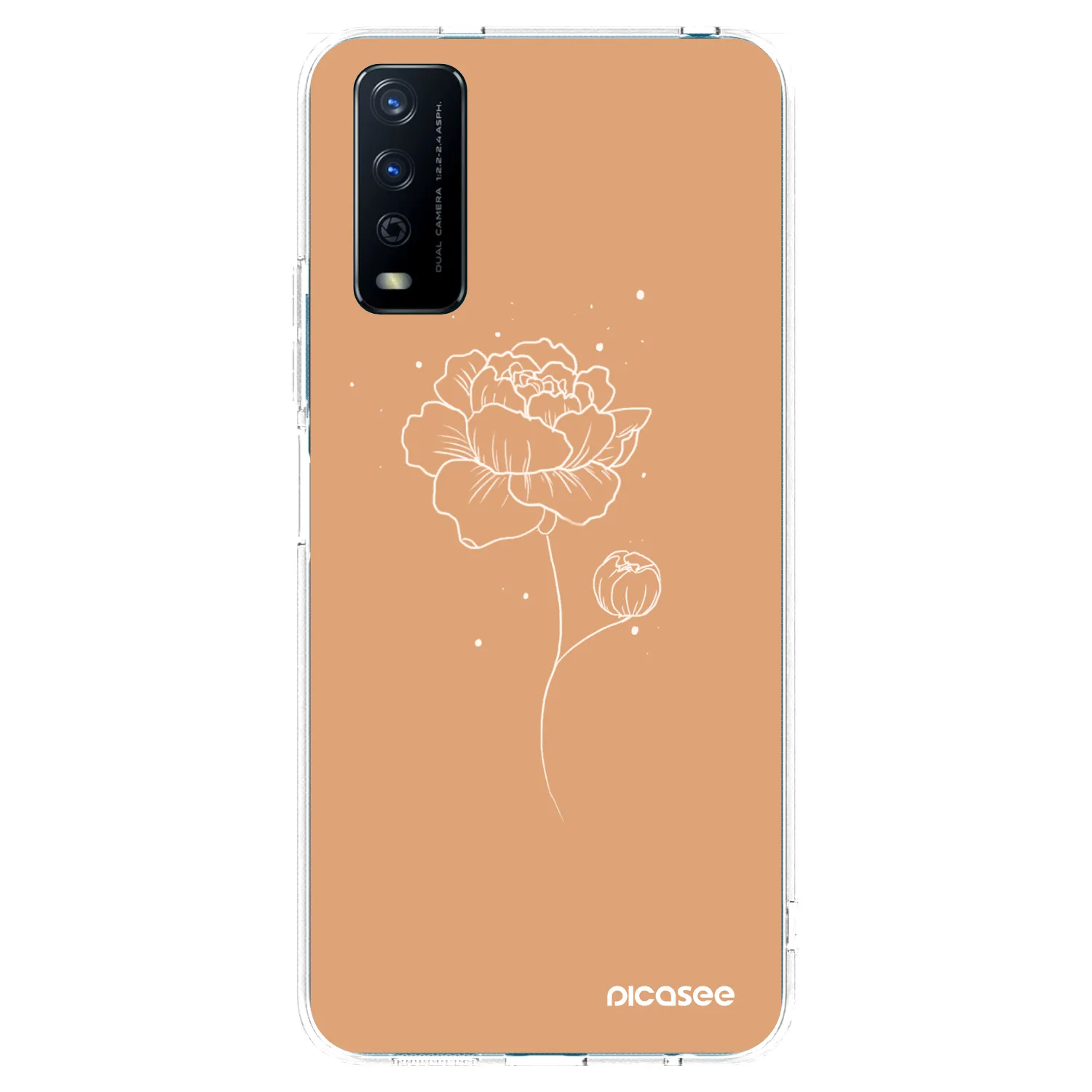 Picasee silikónový prehľadný obal pre Vivo Y11s - Peonies