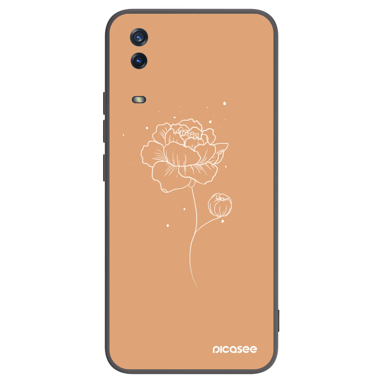 Picasee silikónový čierny obal pre Vivo Y11s - Peonies