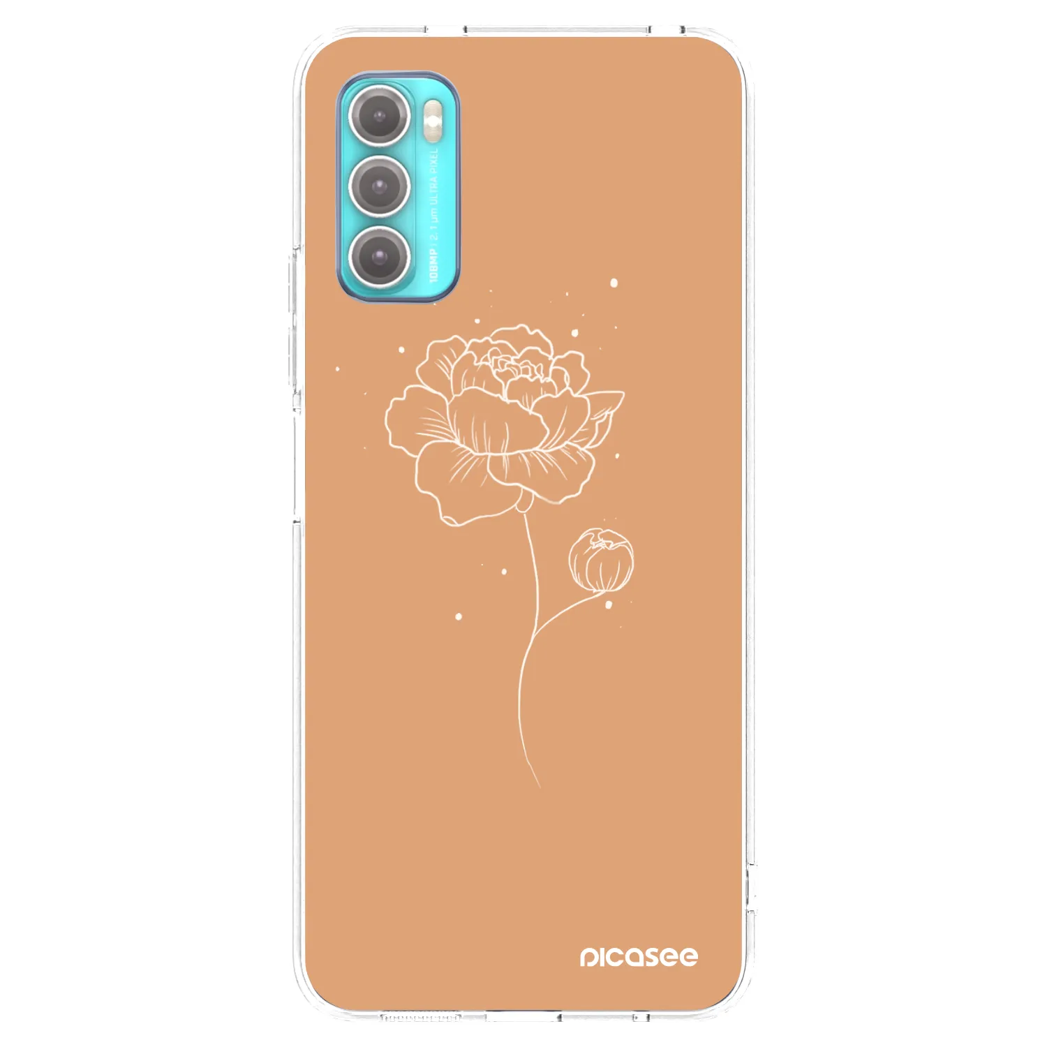 Picasee silikónový prehľadný obal pre Motorola Moto G60 - Peonies