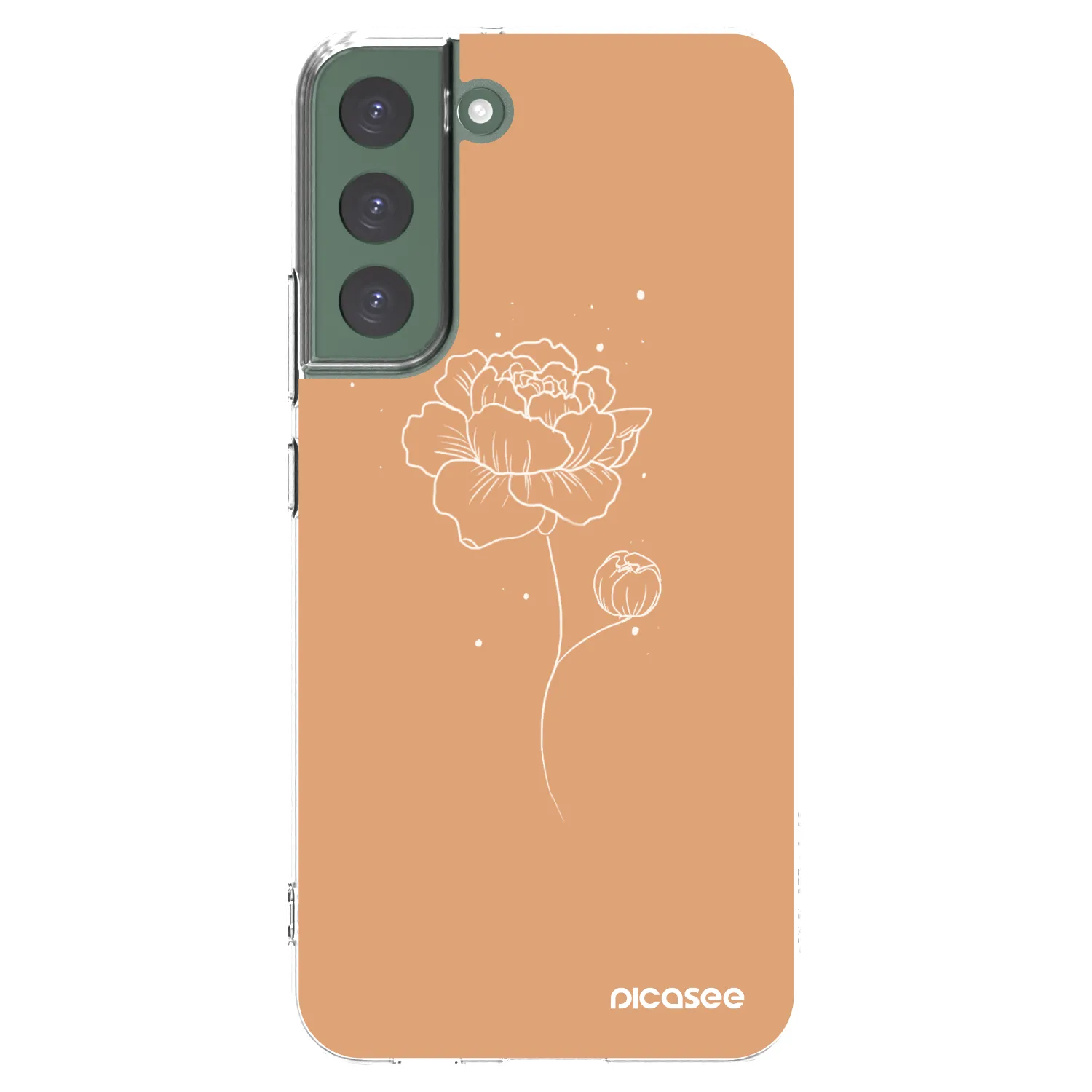 Picasee silikónový prehľadný obal pre Samsung Galaxy S22+ 5G - Peonies