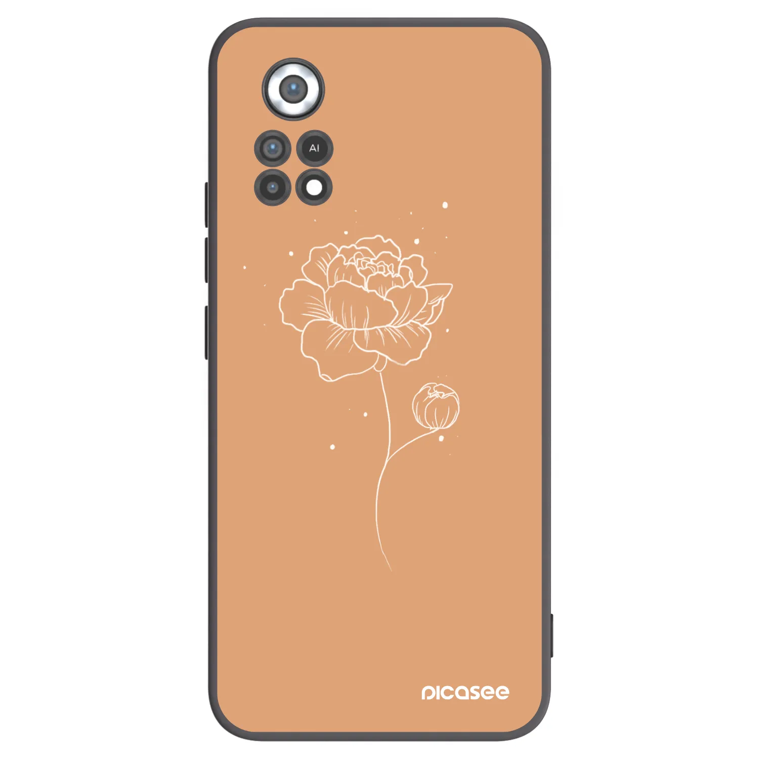 Picasee silikónový čierny obal pre Xiaomi Poco X4 Pro 5G - Peonies