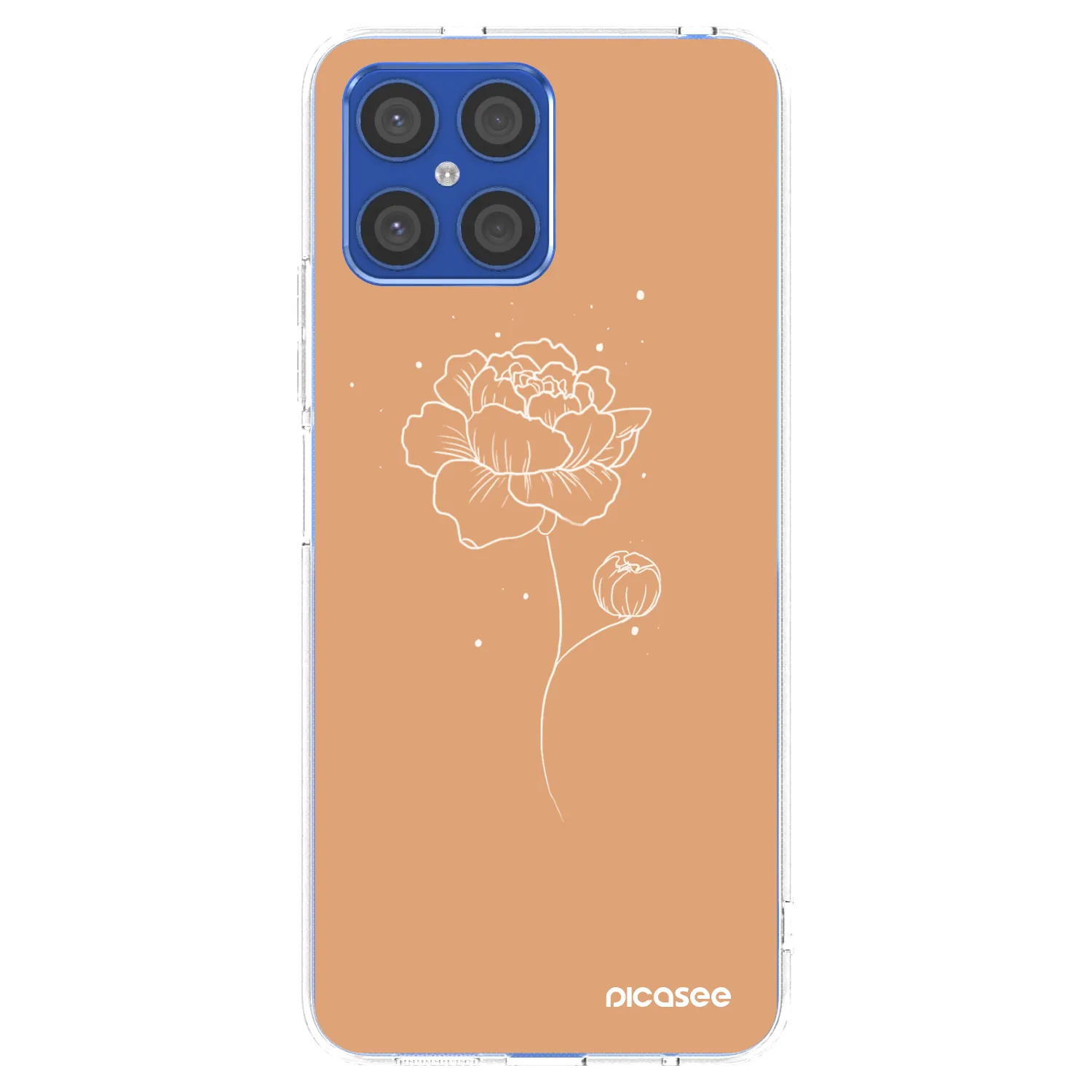 Picasee silikónový prehľadný obal pre Honor X8 4G - Peonies