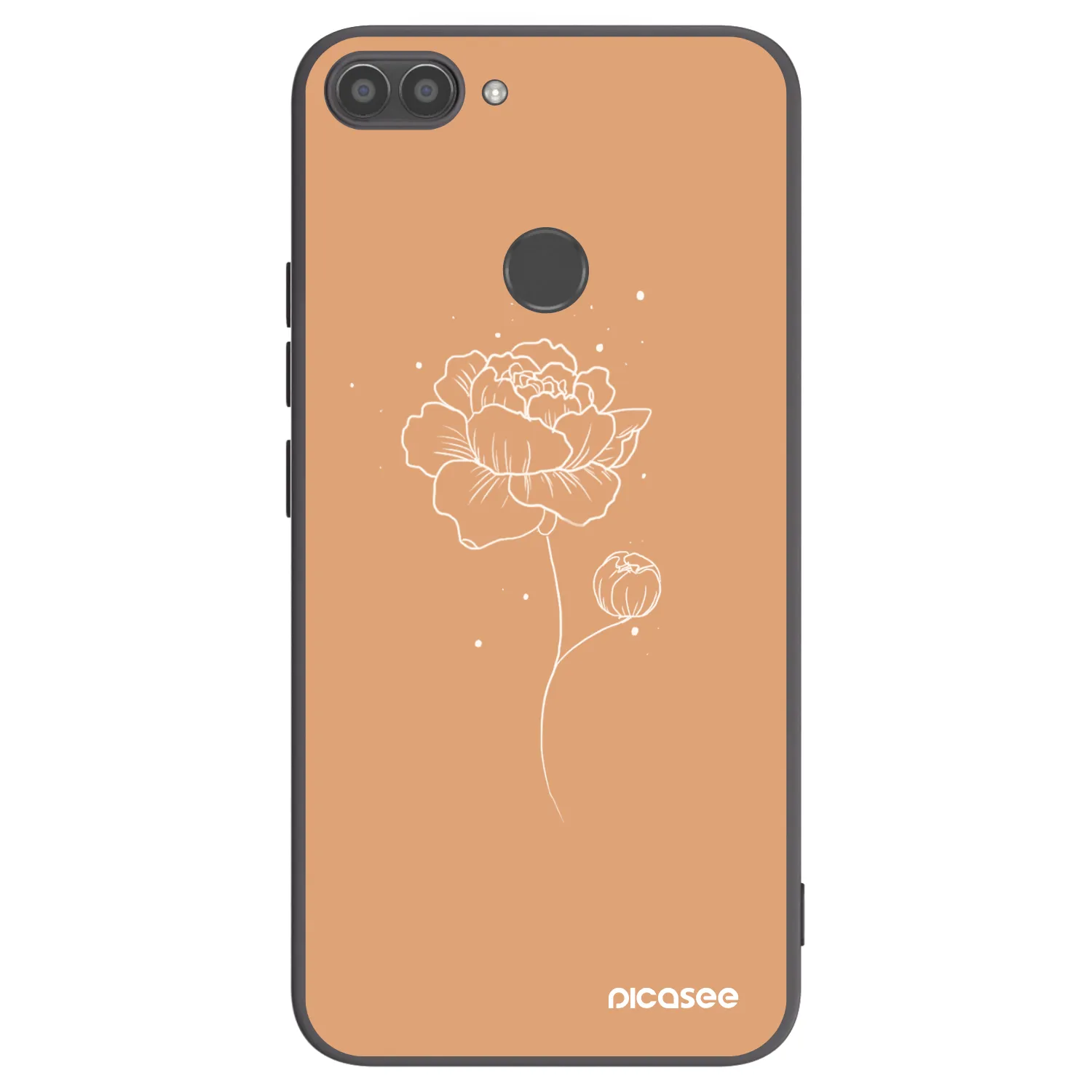 Picasee silikónový čierny obal pre Huawei P Smart - Peonies