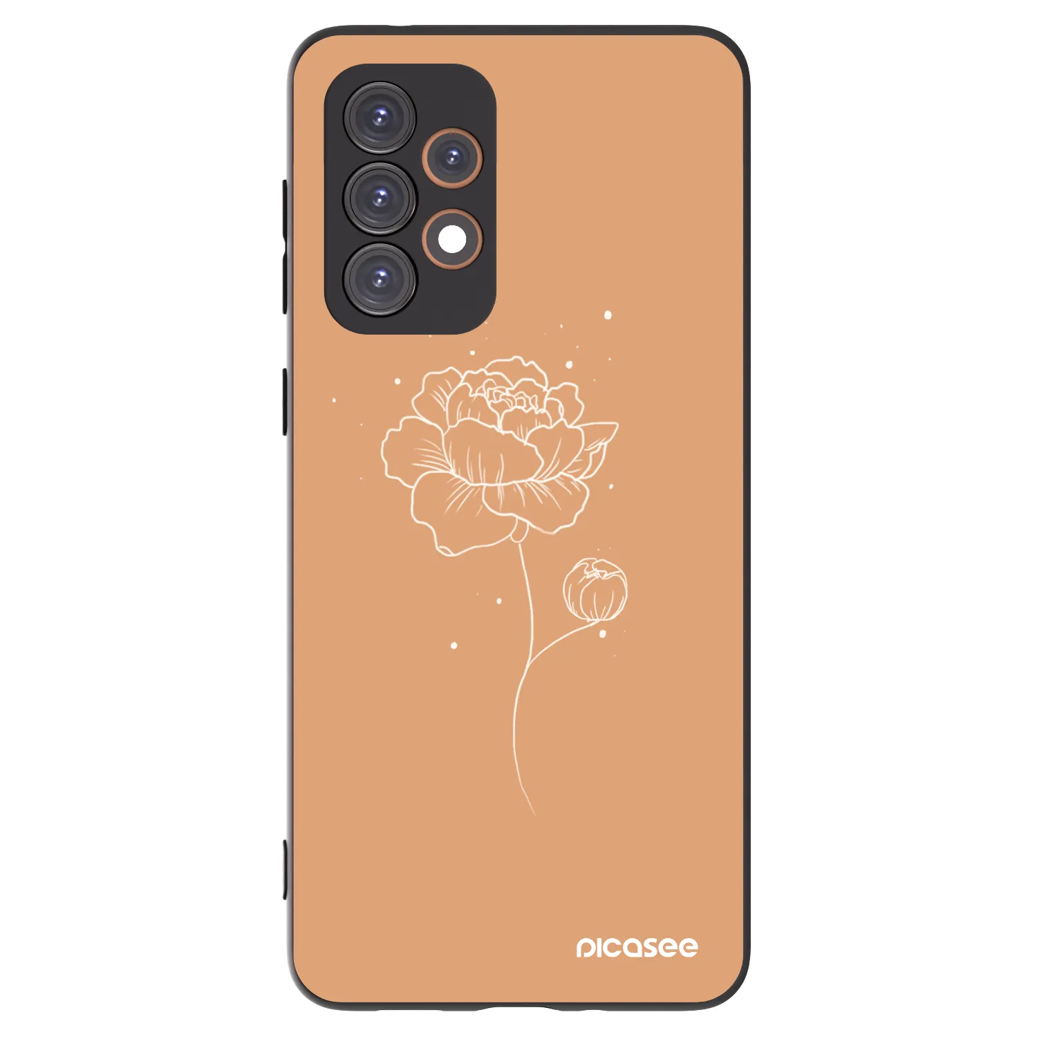 Picasee silikónový čierny obal pre Samsung Galaxy A33 5G A336 - Peonies