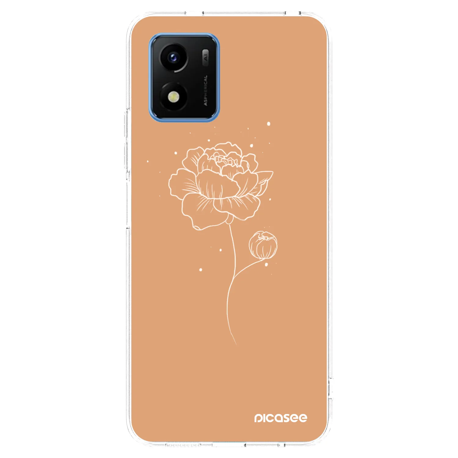 Picasee silikónový prehľadný obal pre Vivo Y01 - Peonies