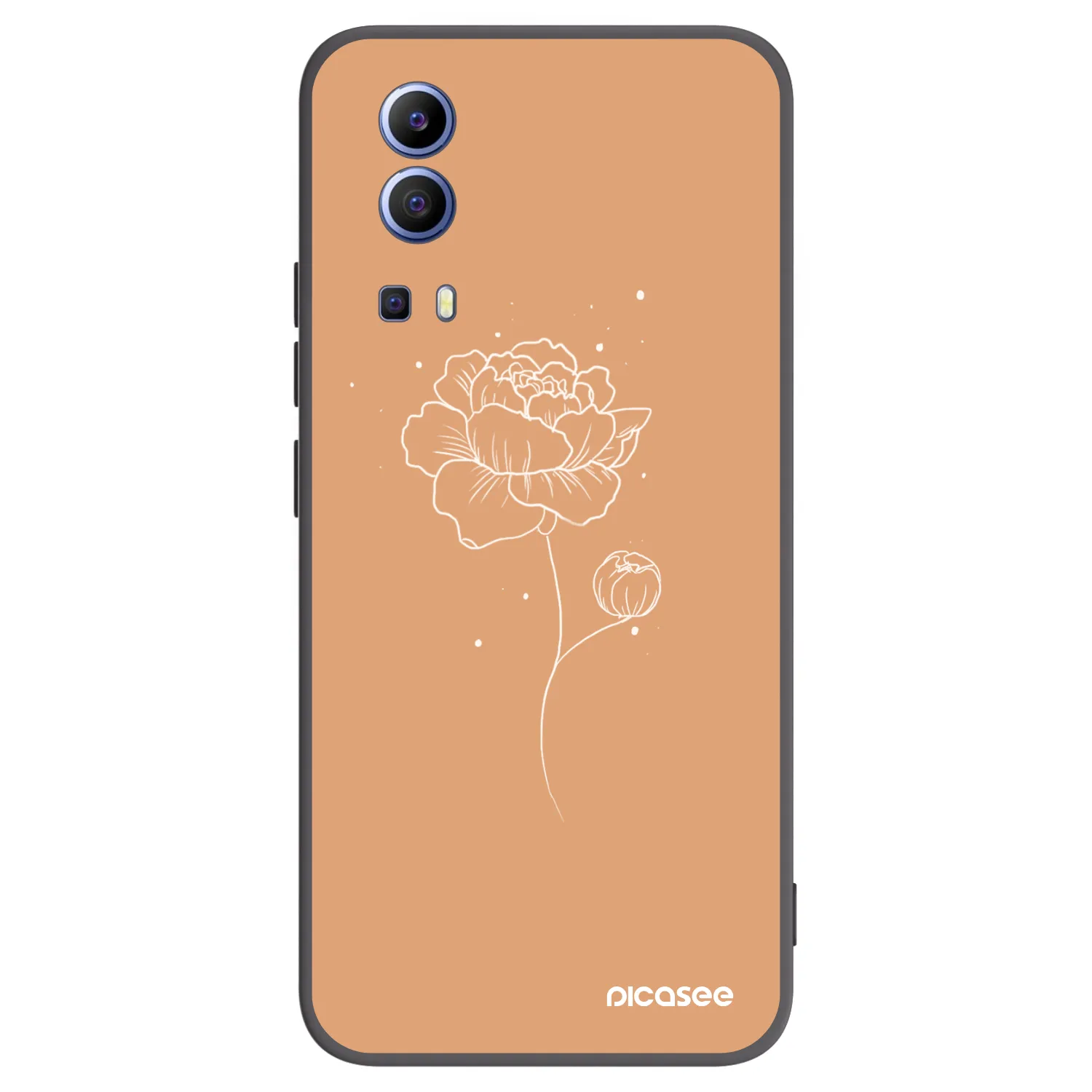 Picasee silikónový čierny obal pre Vivo Y52 5G - Peonies