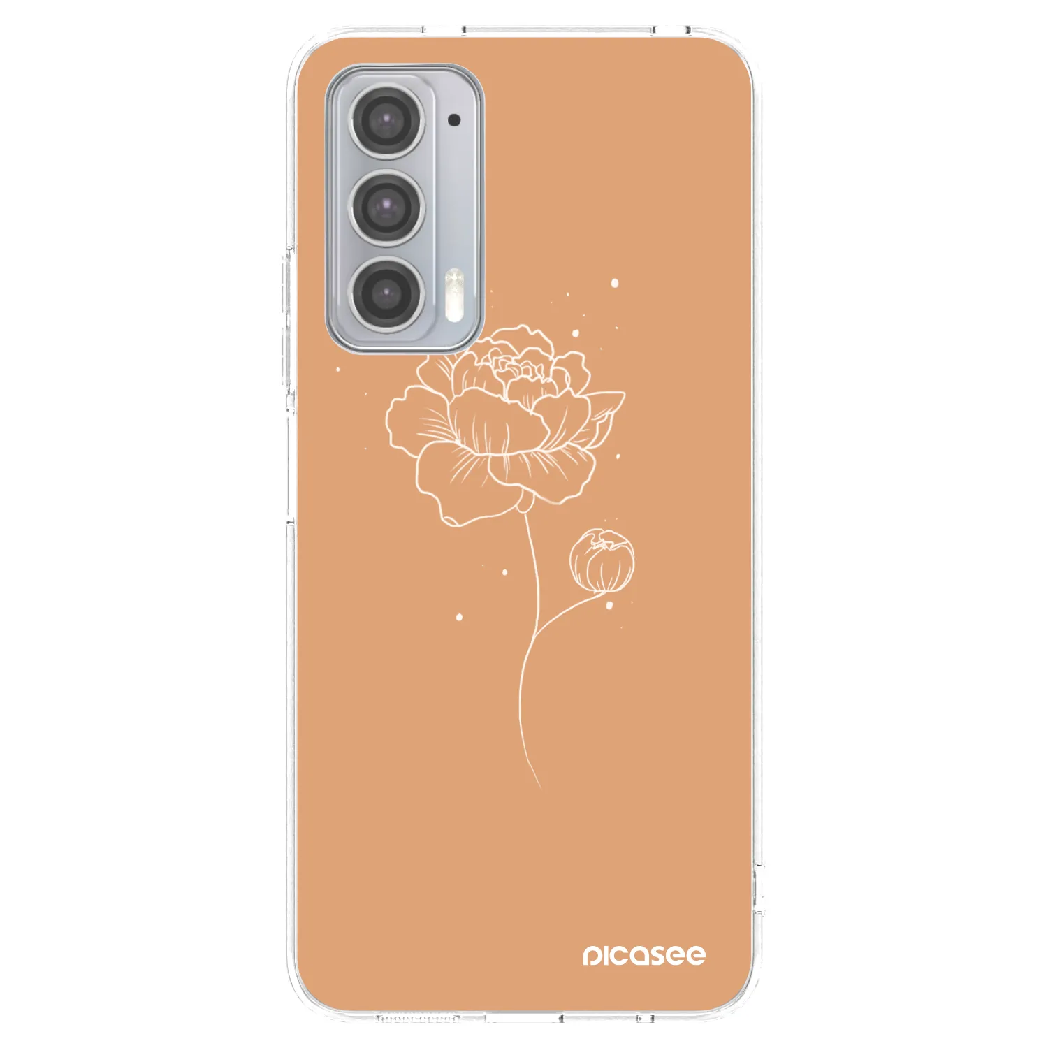 Picasee silikónový prehľadný obal pre Motorola Edge 20 - Peonies