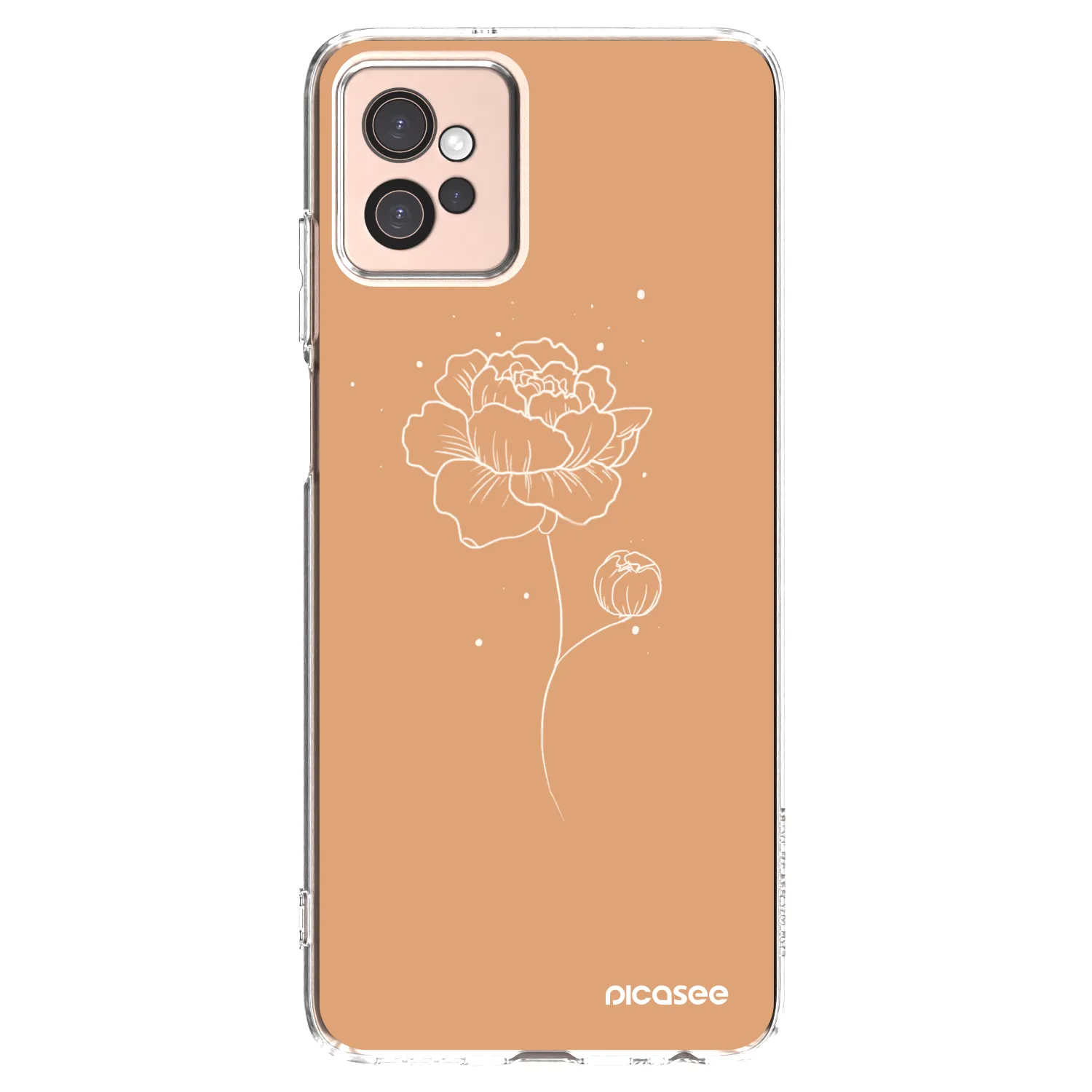 Picasee silikónový prehľadný obal pre Motorola Moto G32 - Peonies