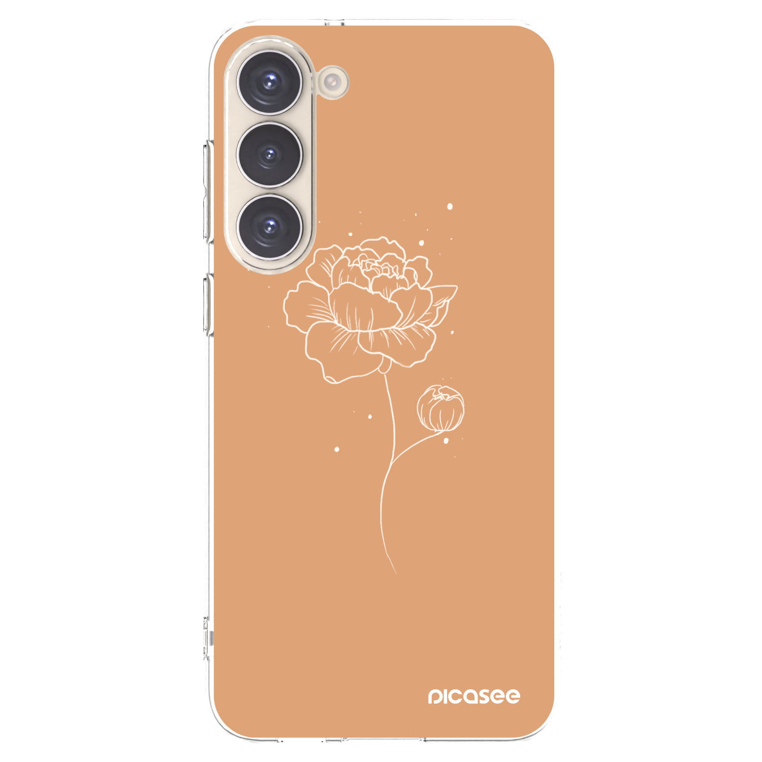 Picasee silikónový prehľadný obal pre Samsung Galaxy S23+ 5G - Peonies