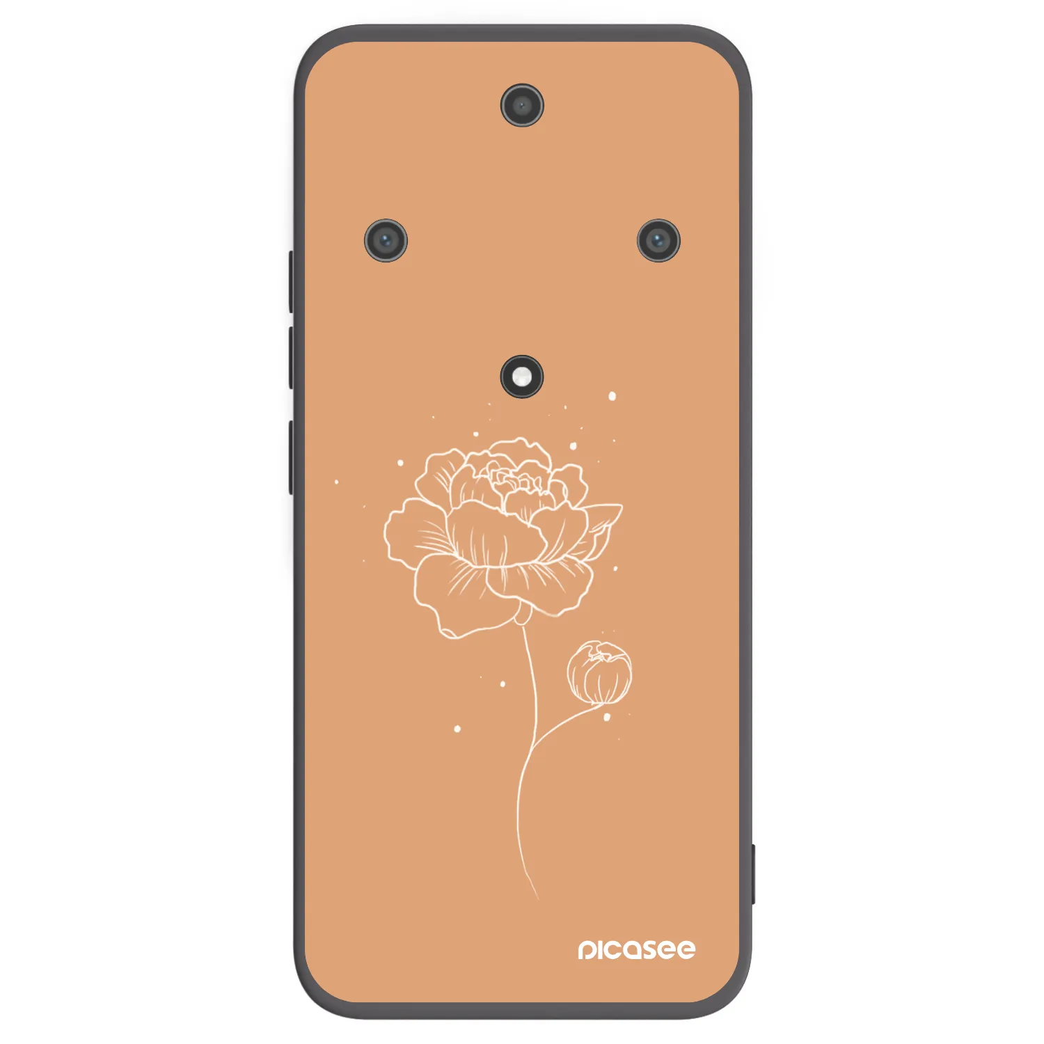 Picasee silikónový čierny obal pre Honor Magic5 Lite 5G - Peonies