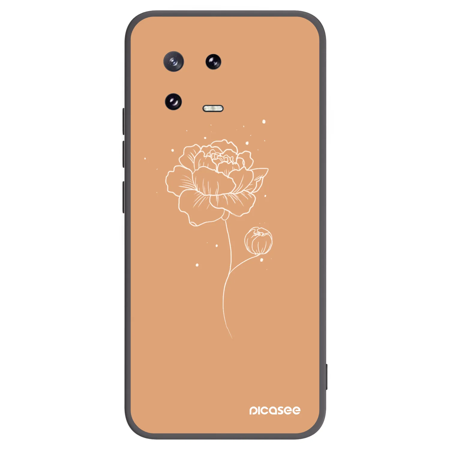 Picasee silikónový čierny obal pre Xiaomi 13 Pro - Peonies