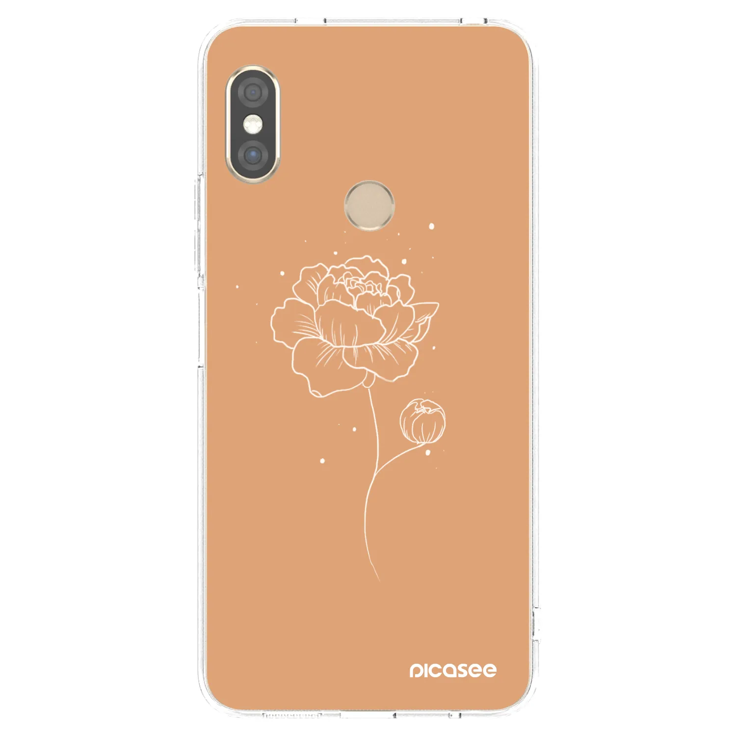 Silikónový prehľadný obal pre Xiaomi Redmi Note 5 Global - Peonies