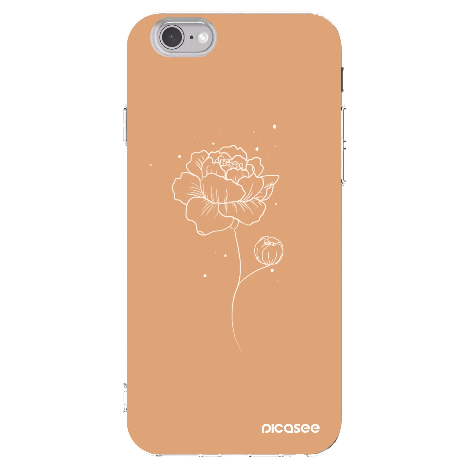 Picasee silikónový prehľadný obal pre Apple iPhone 6/6S - Peonies