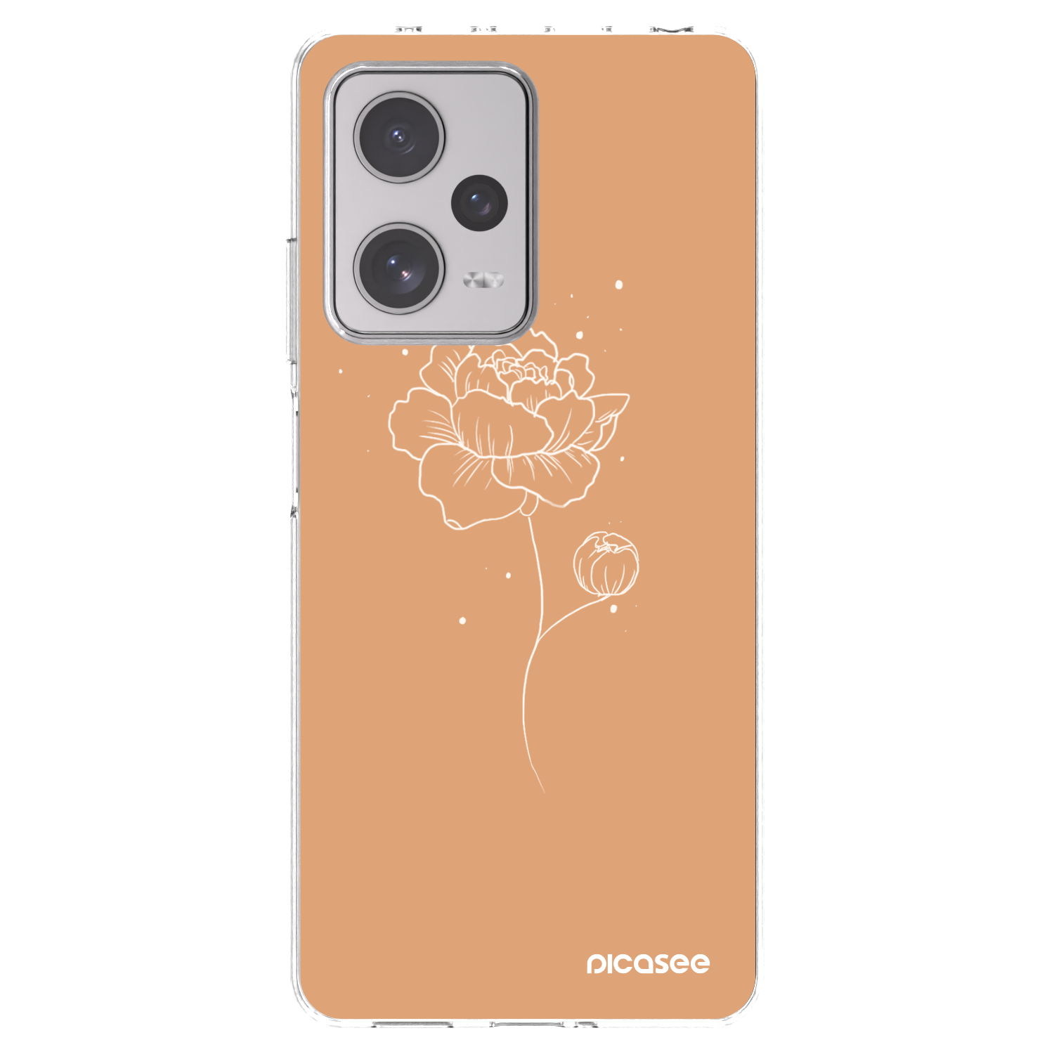Picasee silikónový prehľadný obal pre Xiaomi Redmi Note 12 Pro+ 5G - Peonies