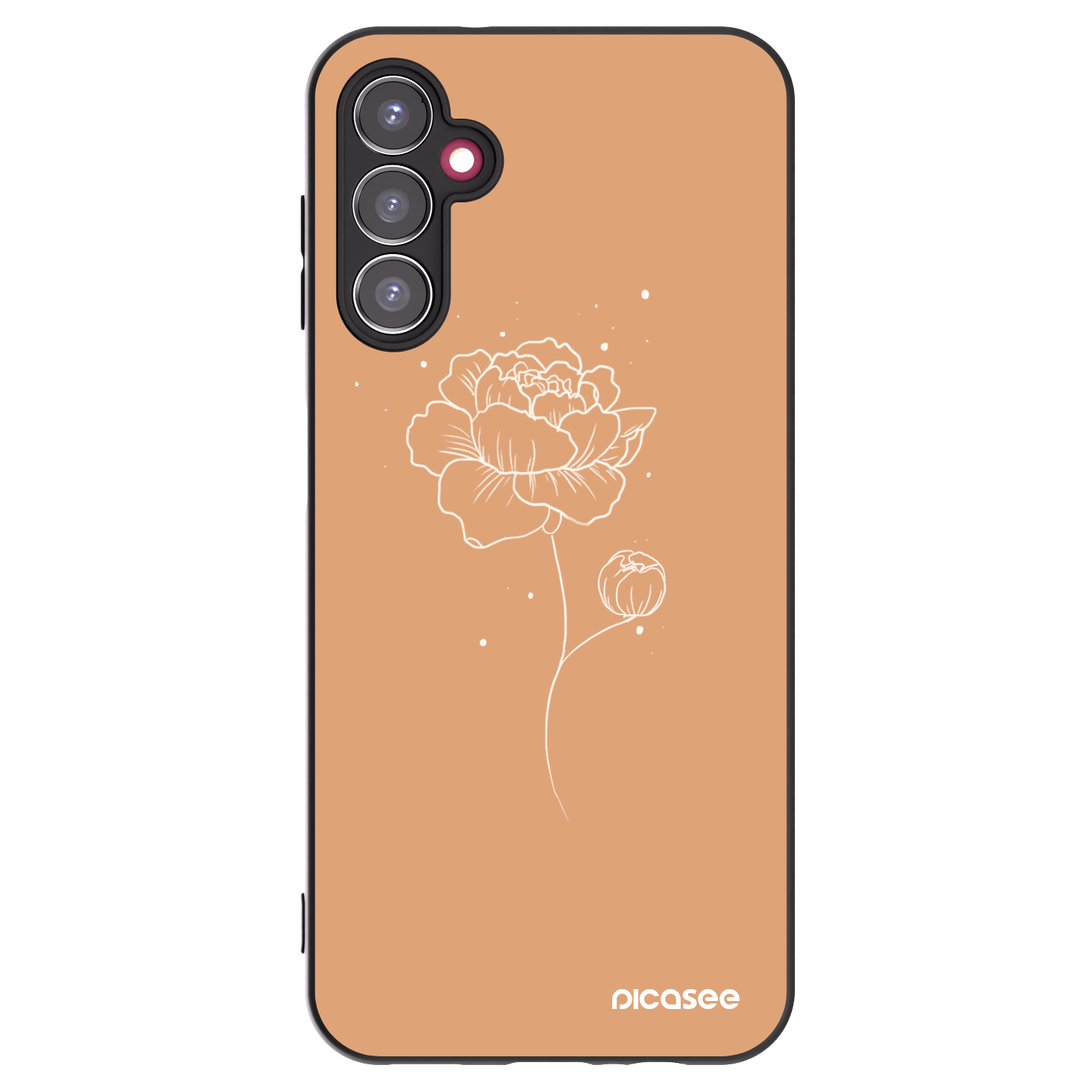 Picasee silikónový čierny obal pre Samsung Galaxy A14 5G A146P - Peonies