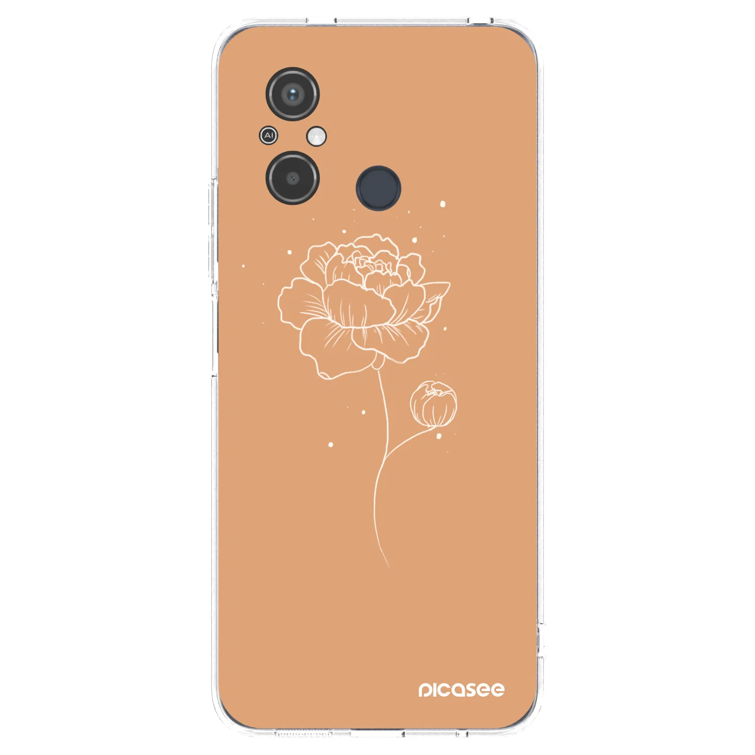 Picasee silikónový prehľadný obal pre Xiaomi Redmi 12C - Peonies