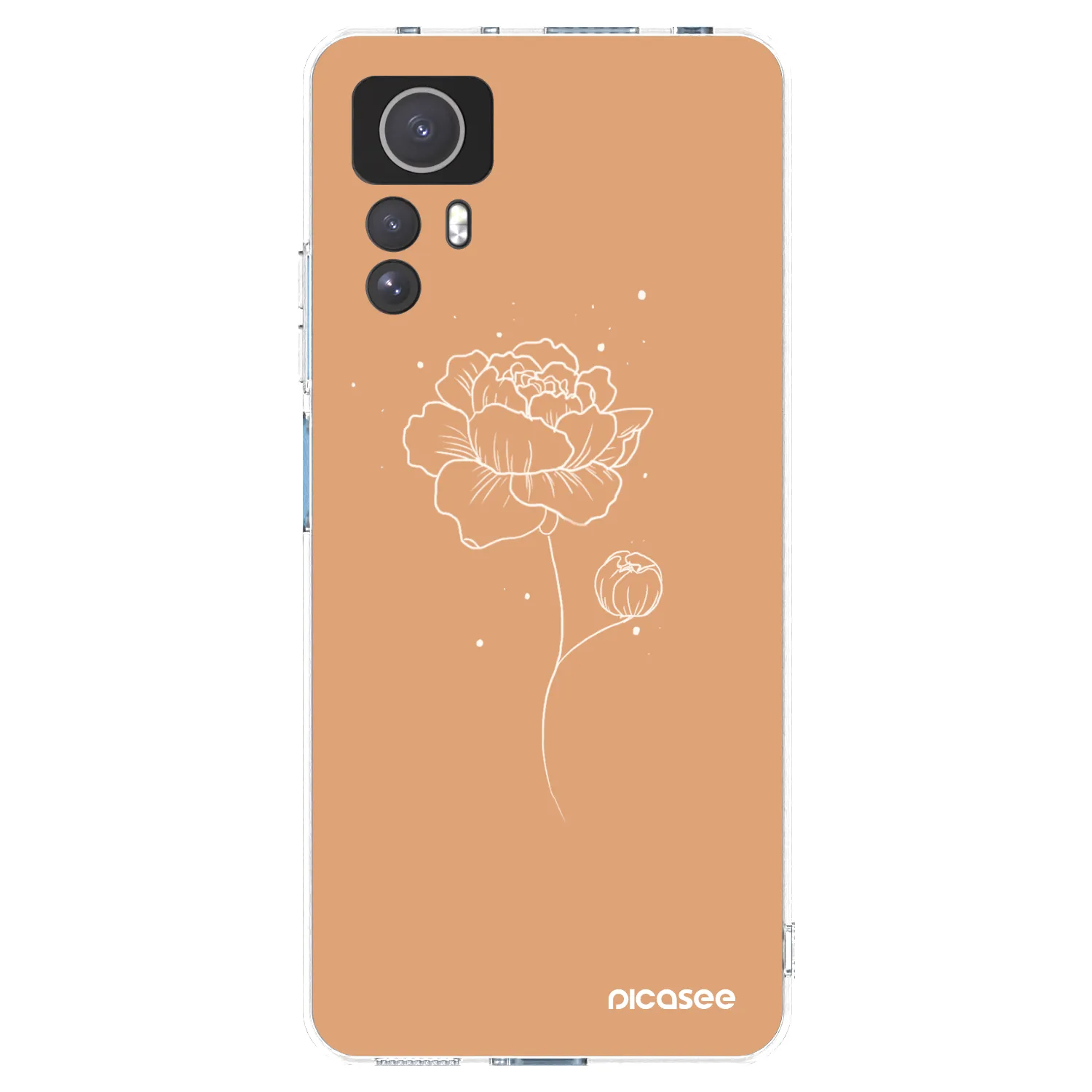 Picasee silikónový prehľadný obal pre Xiaomi Redmi Note 12S - Peonies