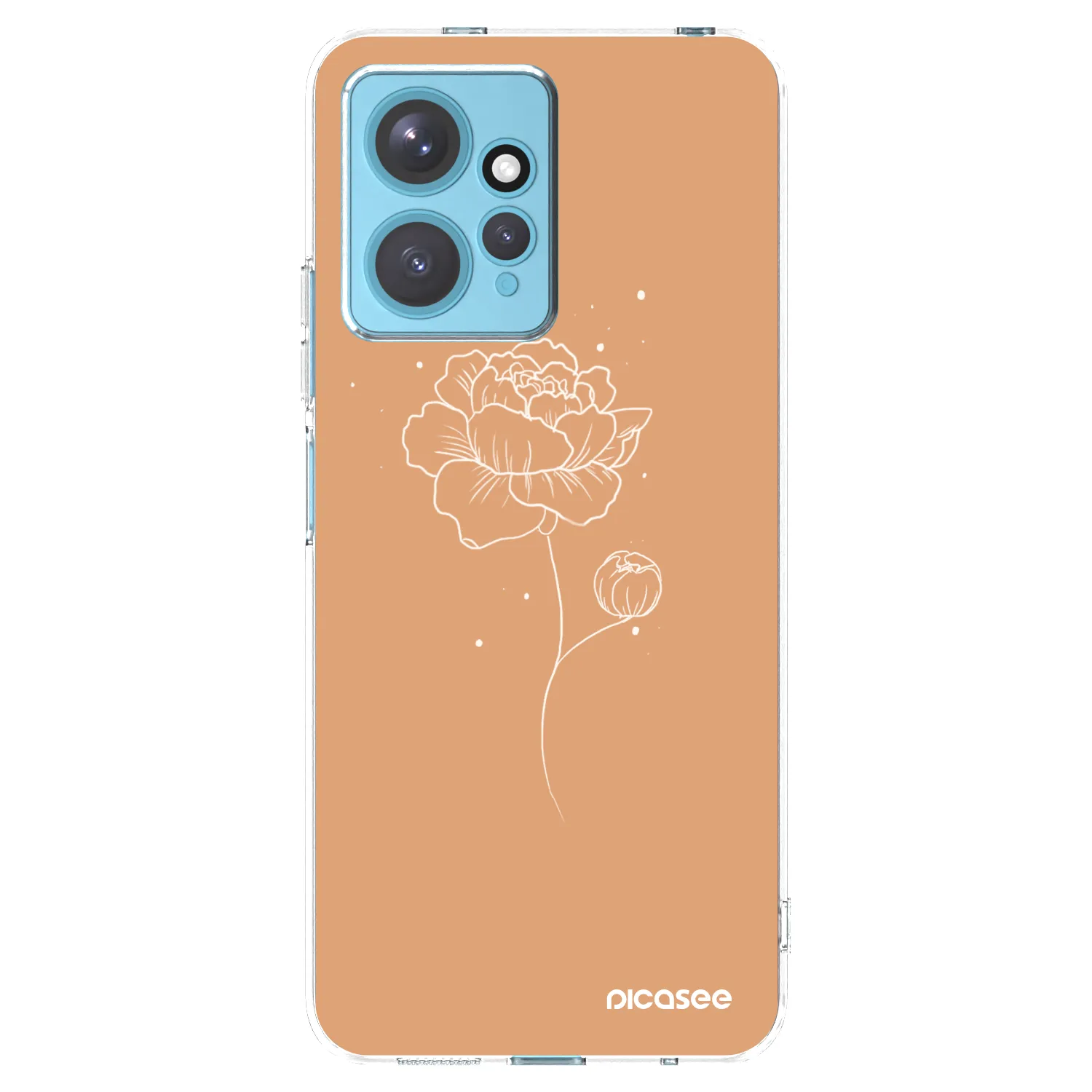 Picasee silikónový prehľadný obal pre Xiaomi Redmi Note 12 4G - Peonies
