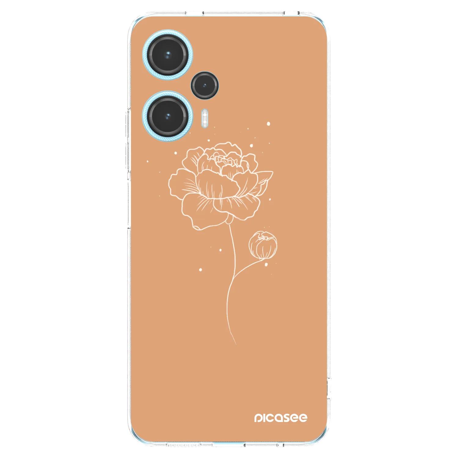 Picasee silikónový prehľadný obal pre Xiaomi Poco F5 - Peonies