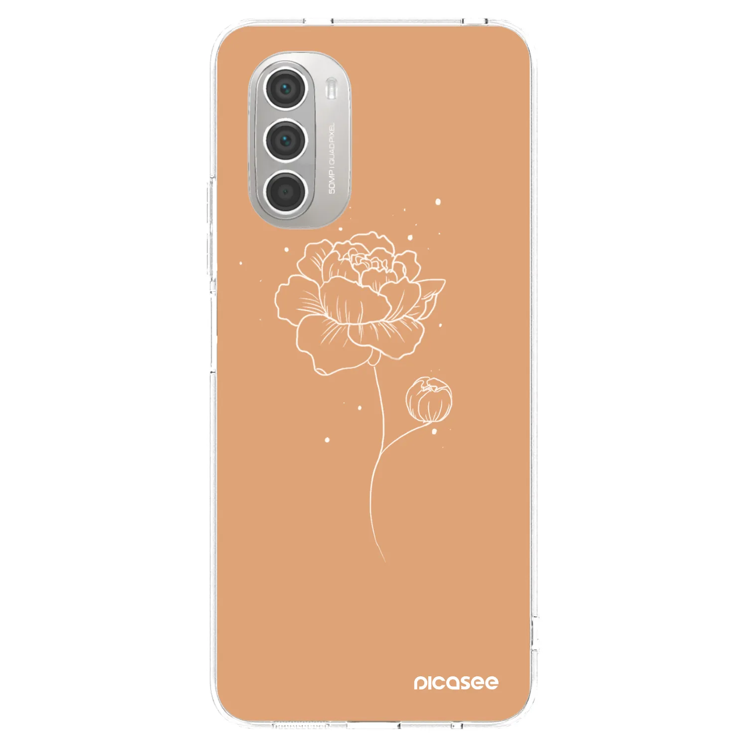 Picasee silikónový prehľadný obal pre Motorola Moto G51 - Peonies