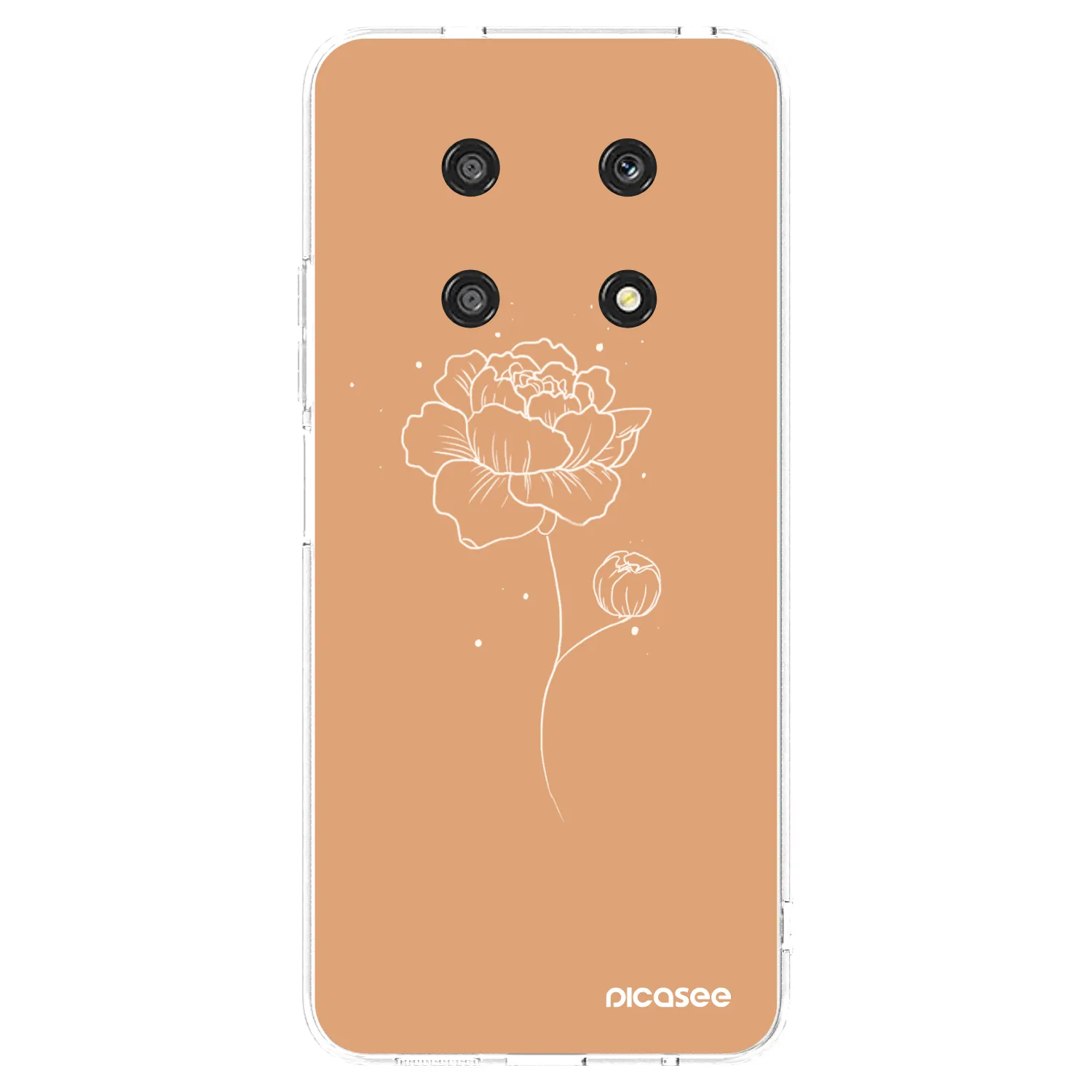 Picasee silikónový prehľadný obal pre Honor Magic4 Lite 5G - Peonies