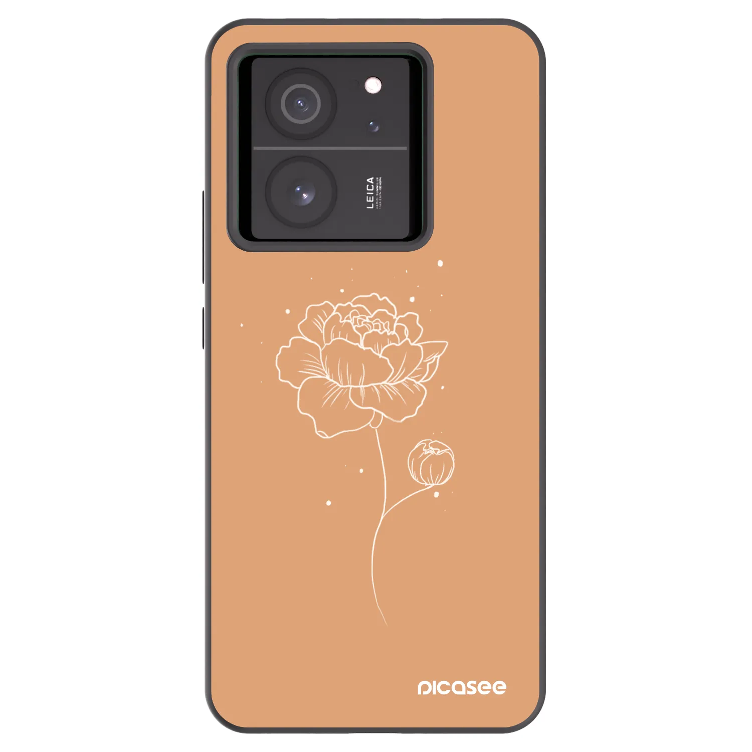 Picasee silikónový čierny obal pre Xiaomi 13T - Peonies