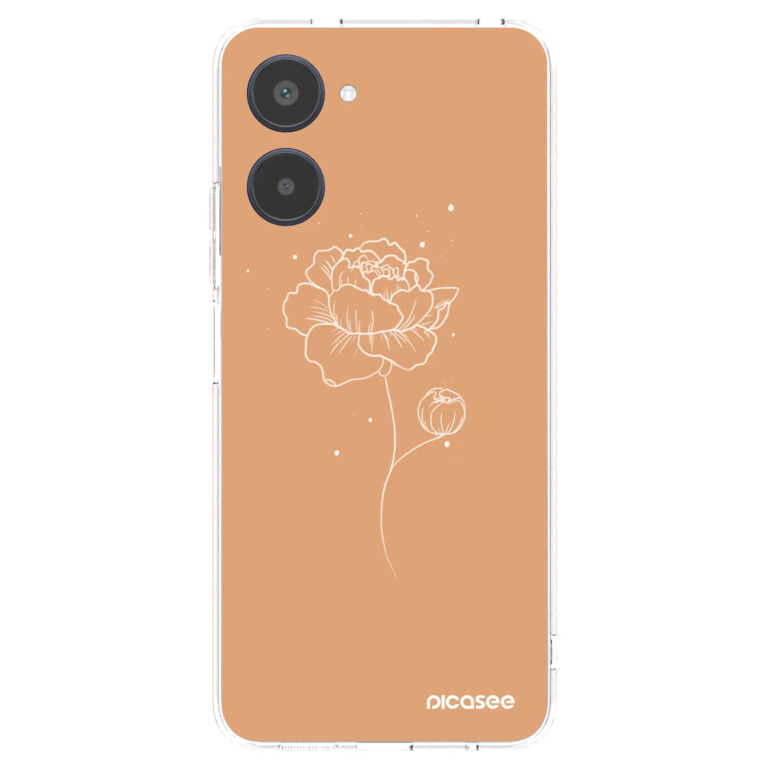 Picasee silikónový prehľadný obal pre Realme 10 4G - Peonies