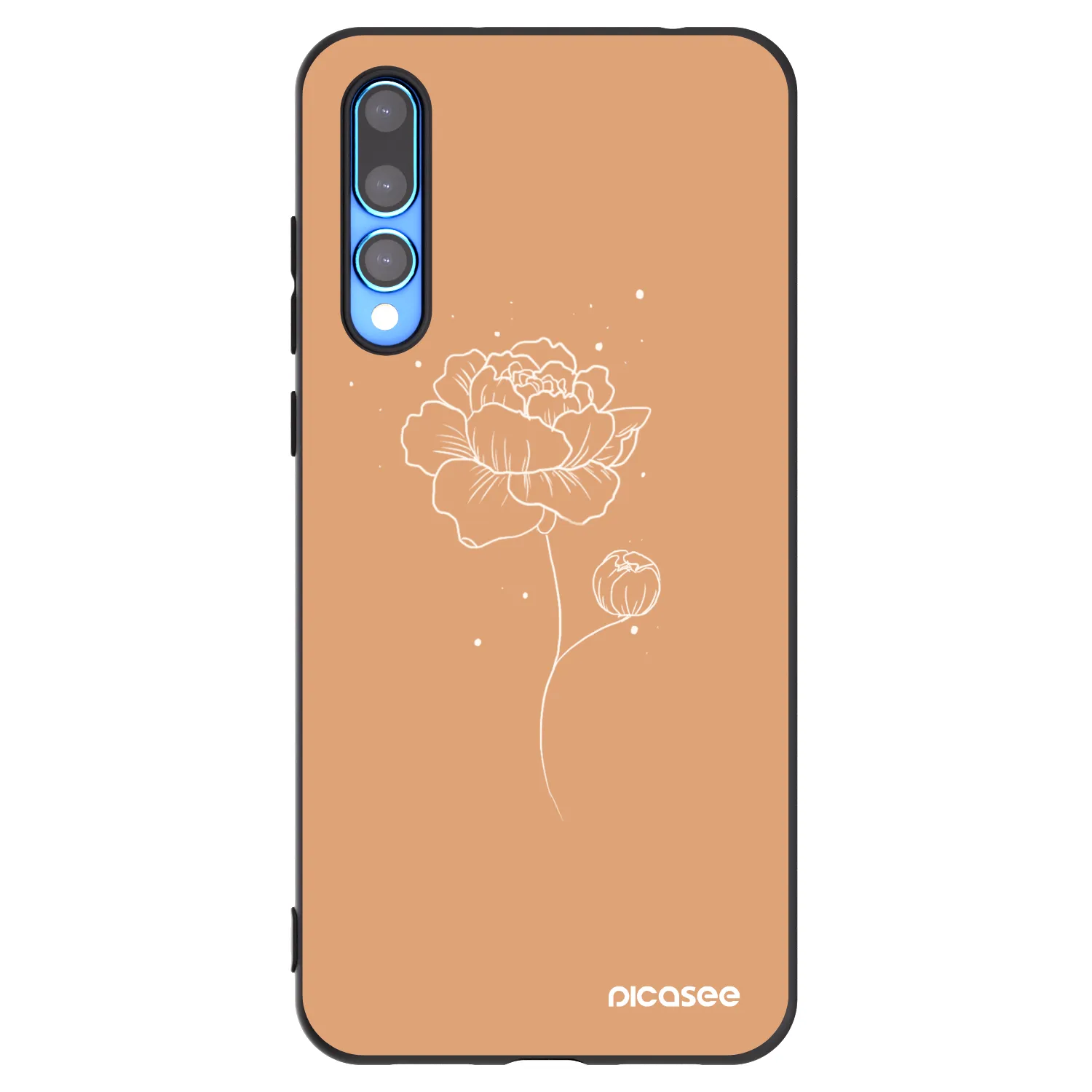 Picasee silikónový čierny obal pre Huawei P20 Pro - Peonies