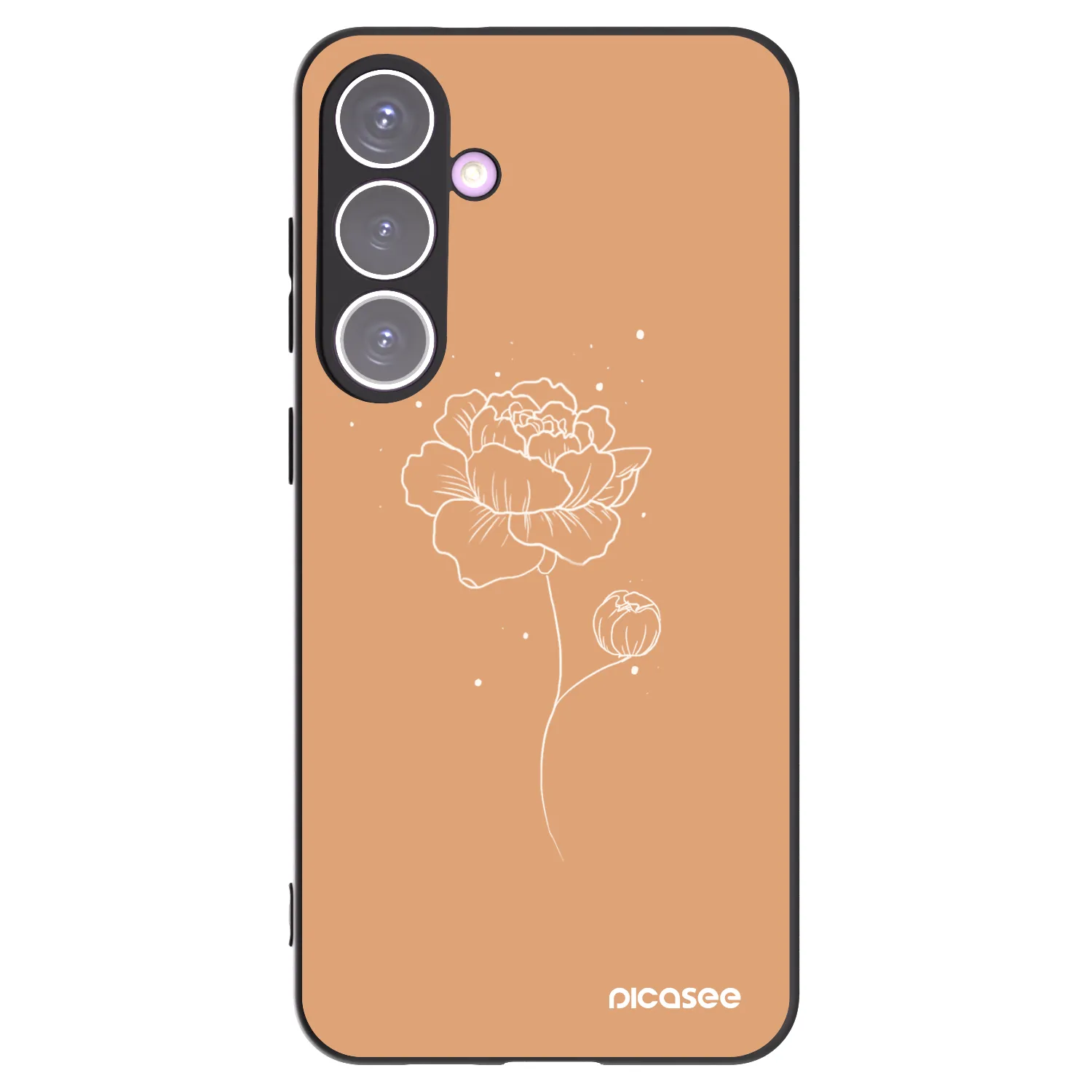Picasee silikónový čierny obal pre Samsung Galaxy S24+ S926B 5G - Peonies