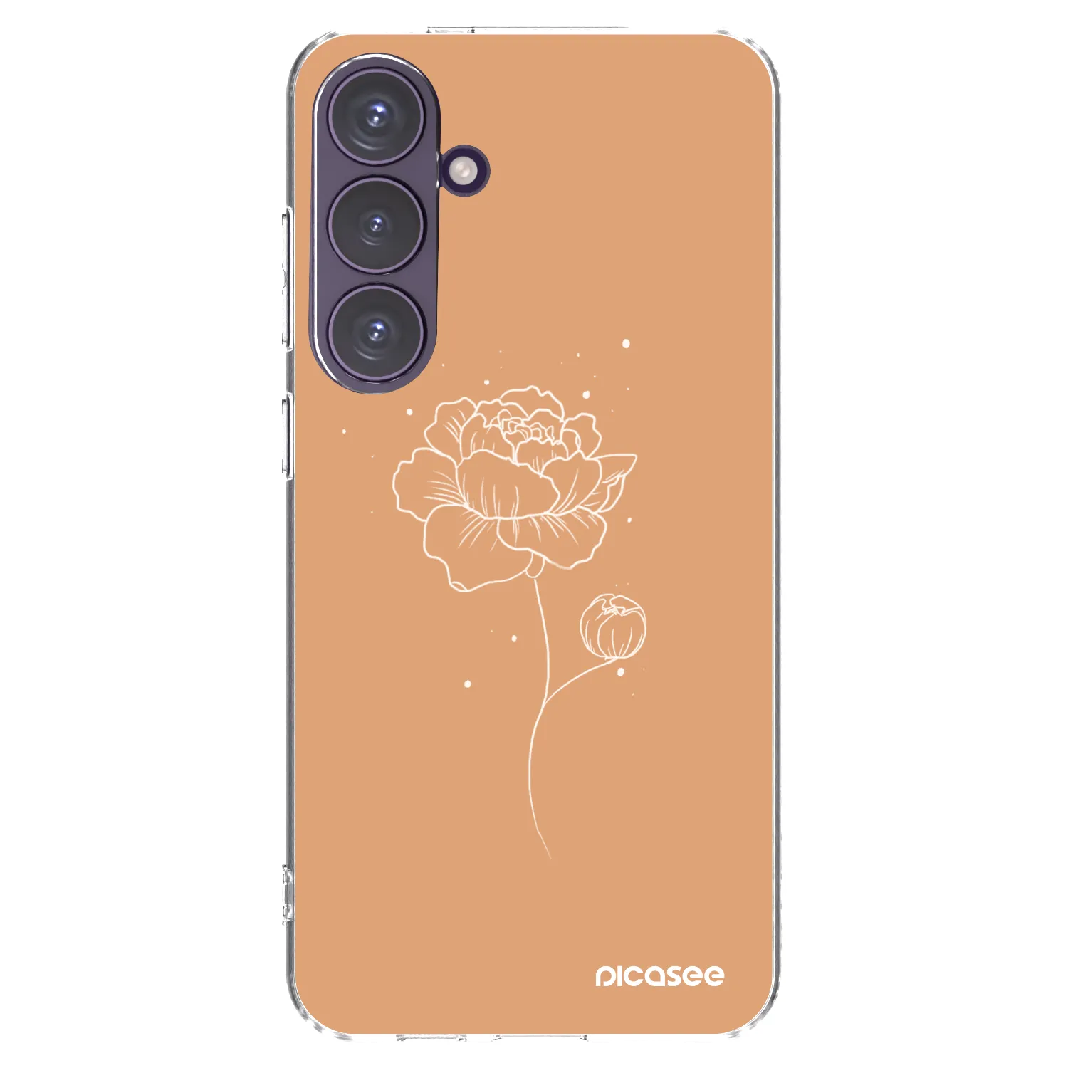 Silikónový prehľadný obal pre Samsung Galaxy S24+ S926B 5G - Peonies