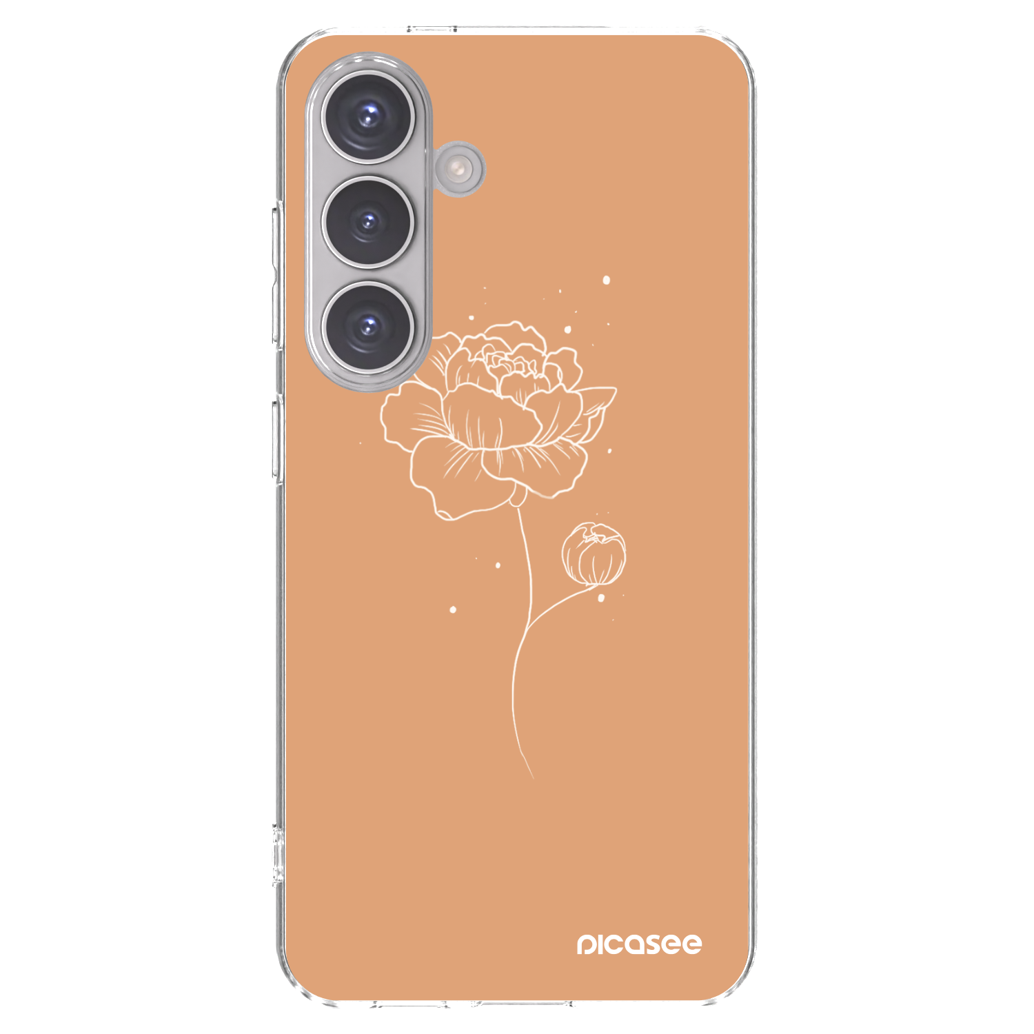 Picasee silikónový prehľadný obal pre Samsung Galaxy S24 S921B 5G - Peonies