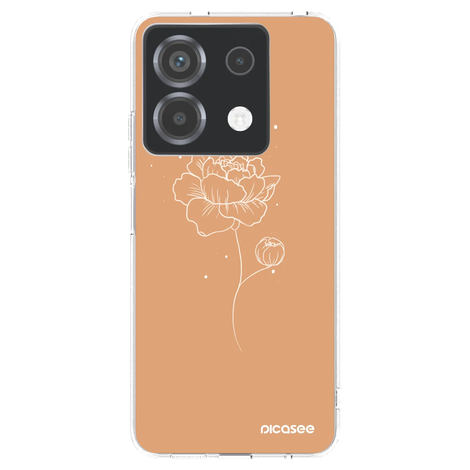 Picasee silikónový prehľadný obal pre Xiaomi Poco X6 - Peonies