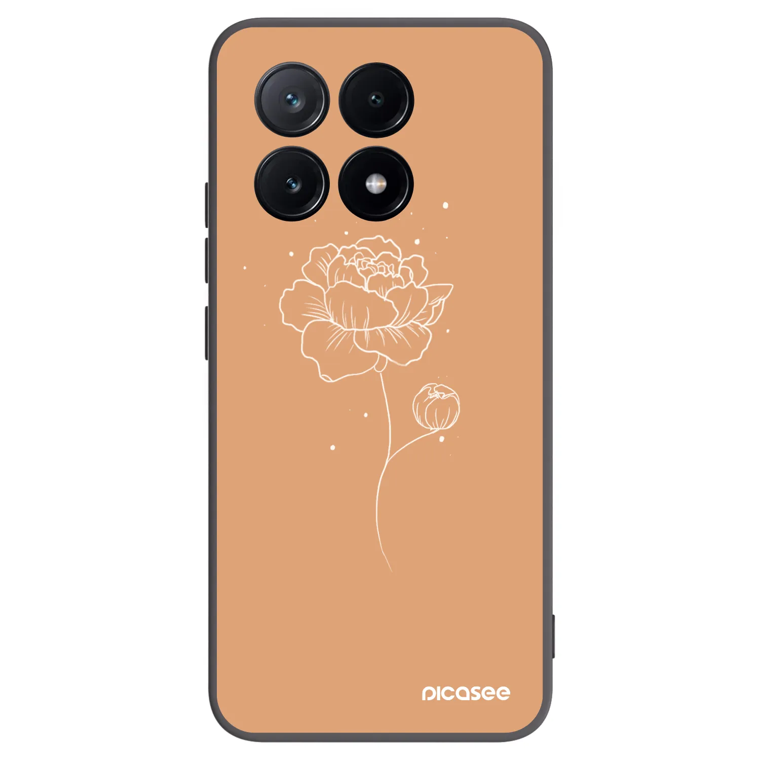 Picasee silikónový čierny obal pre Xiaomi Poco X6 Pro - Peonies