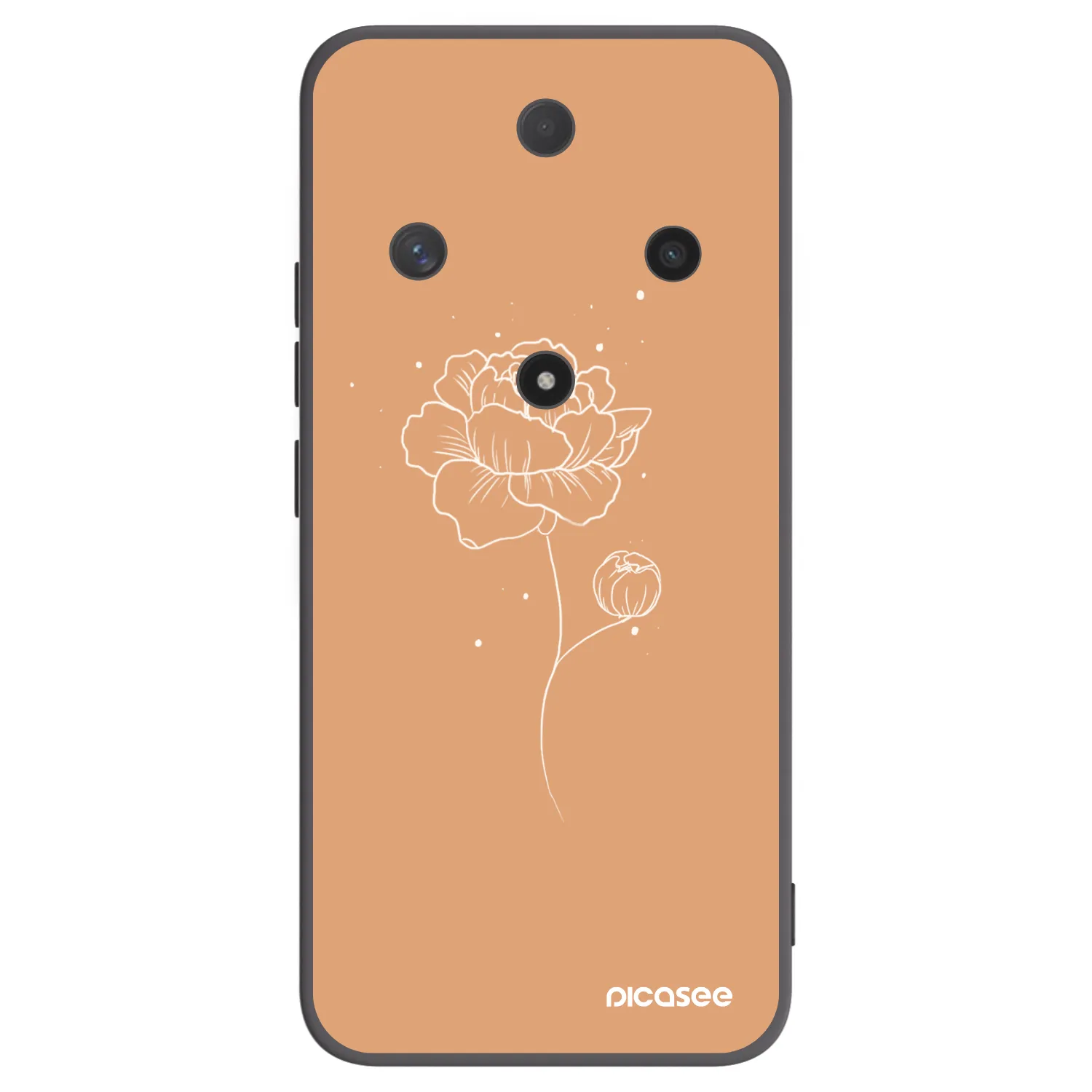 Picasee silikónový čierny obal pre Honor Magic6 Lite 5G - Peonies