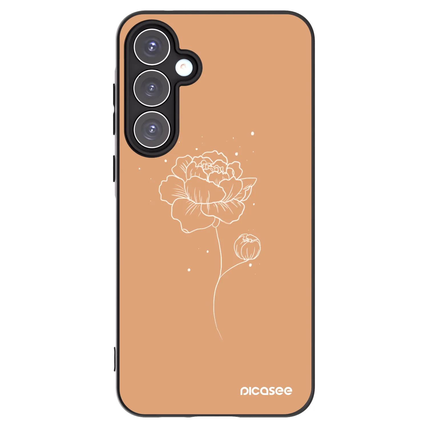 Picasee silikónový čierny obal pre Samsung Galaxy A55 5G A556B - Peonies