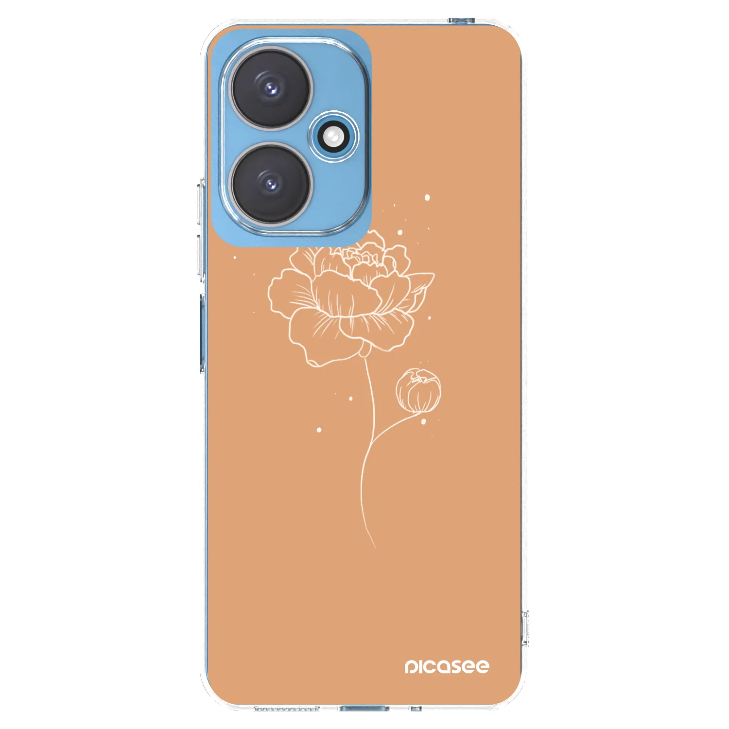 Picasee silikónový prehľadný obal pre Xiaomi Redmi 13C 5G - Peonies