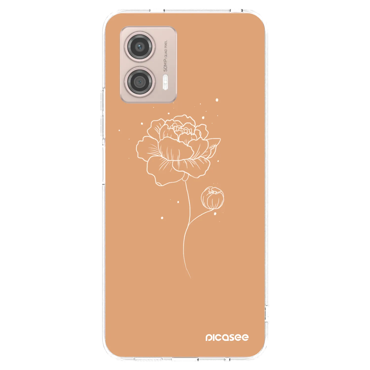 Picasee silikónový prehľadný obal pre Motorola Moto G53 5G - Peonies