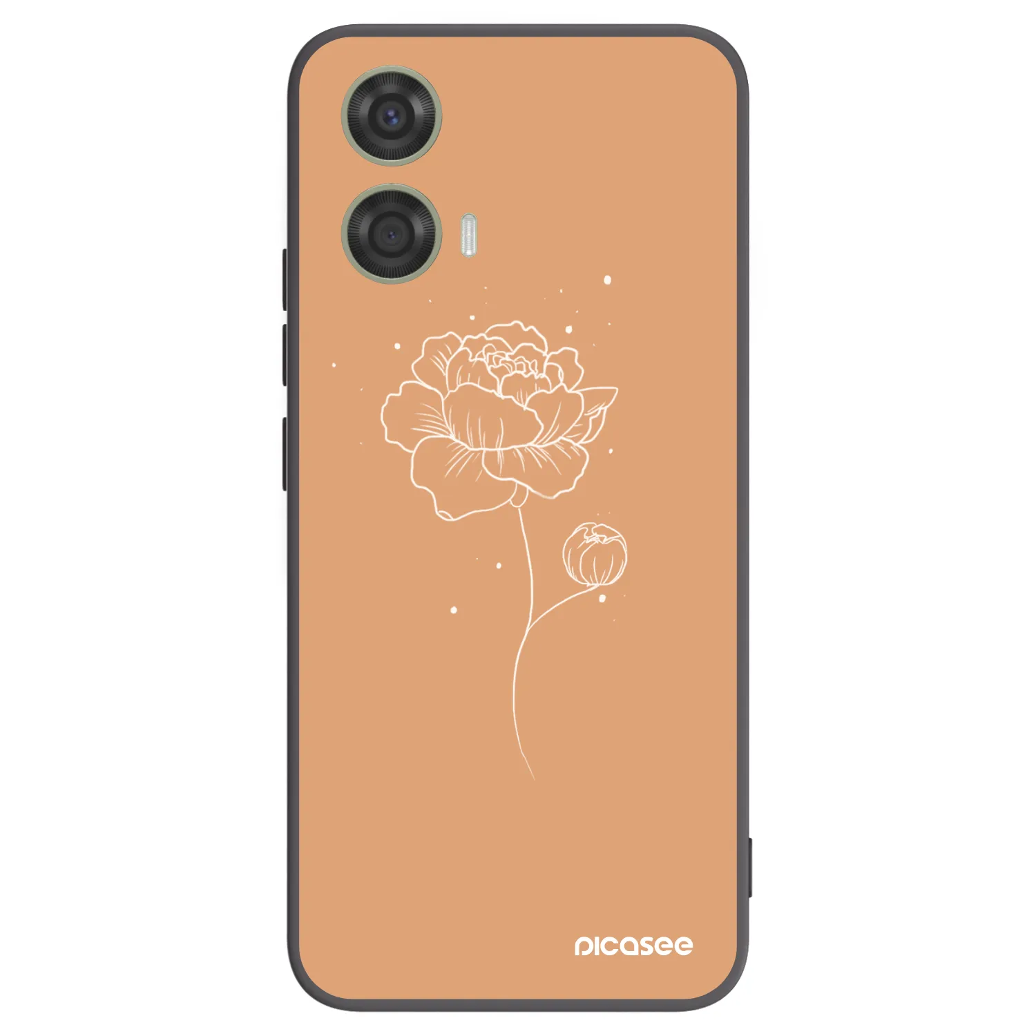 Picasee silikónový čierny obal pre Motorola Moto G24 - Peonies