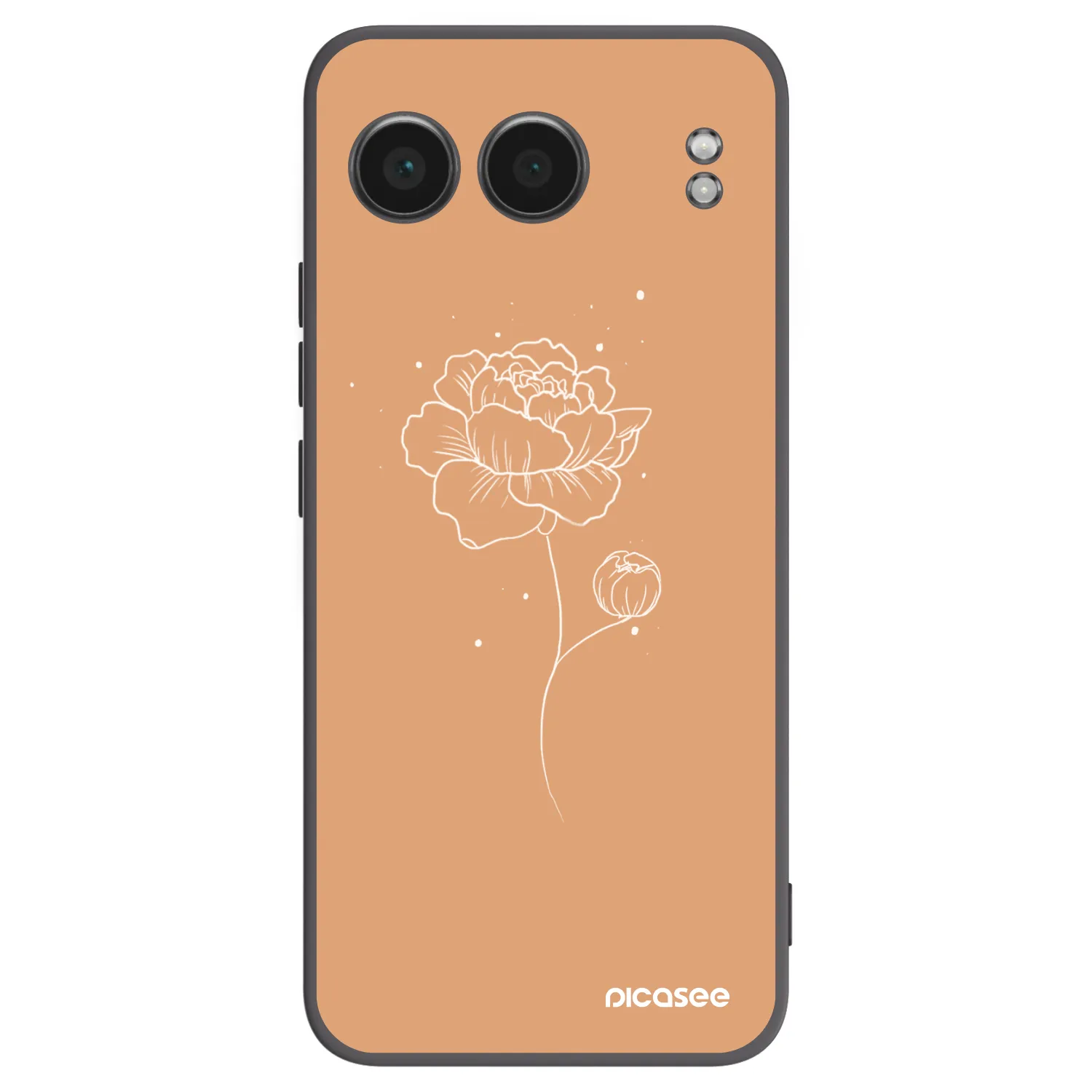 Picasee silikónový čierny obal pre OnePlus Nord 4 - Peonies