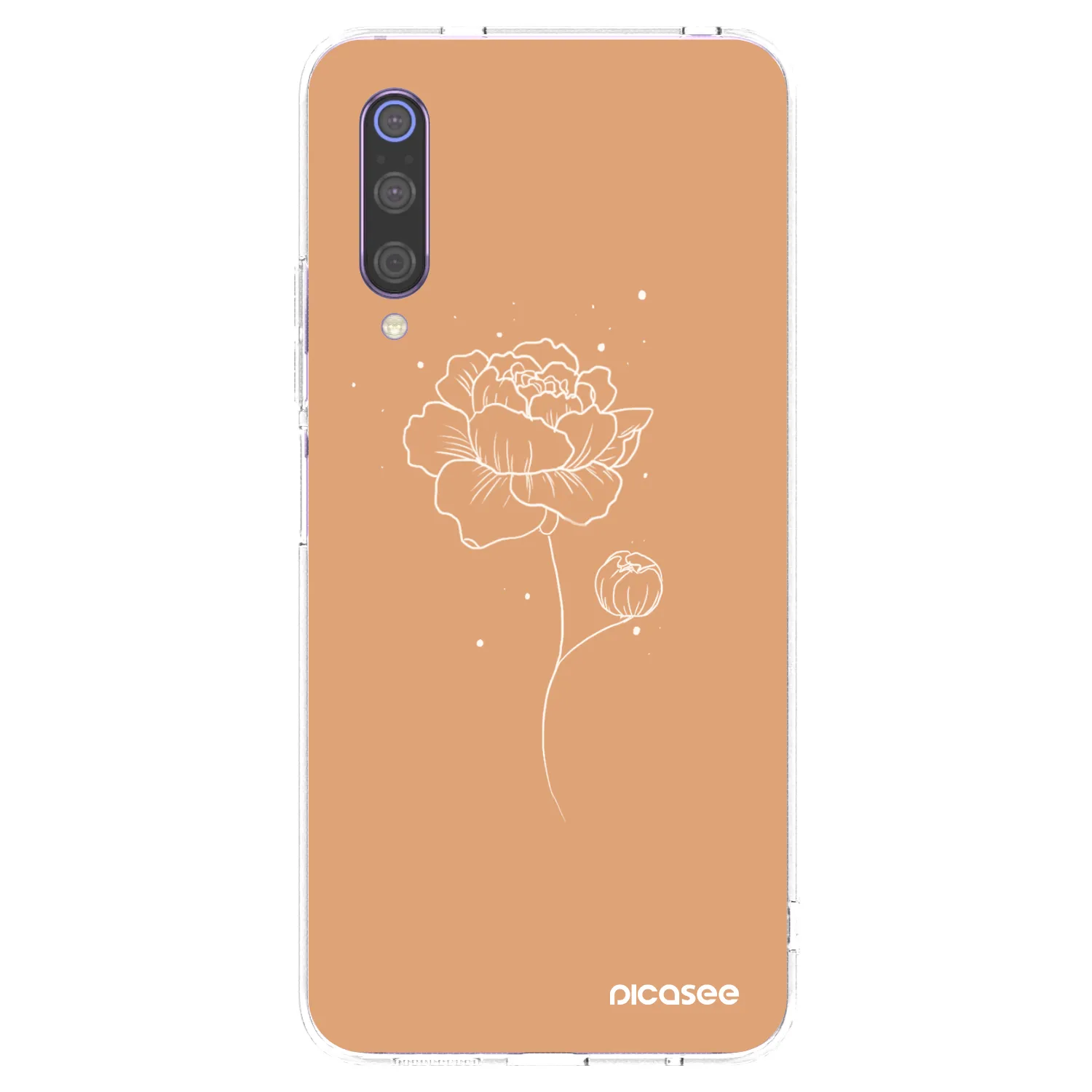 Picasee silikónový prehľadný obal pre Xiaomi Mi 9 - Peonies