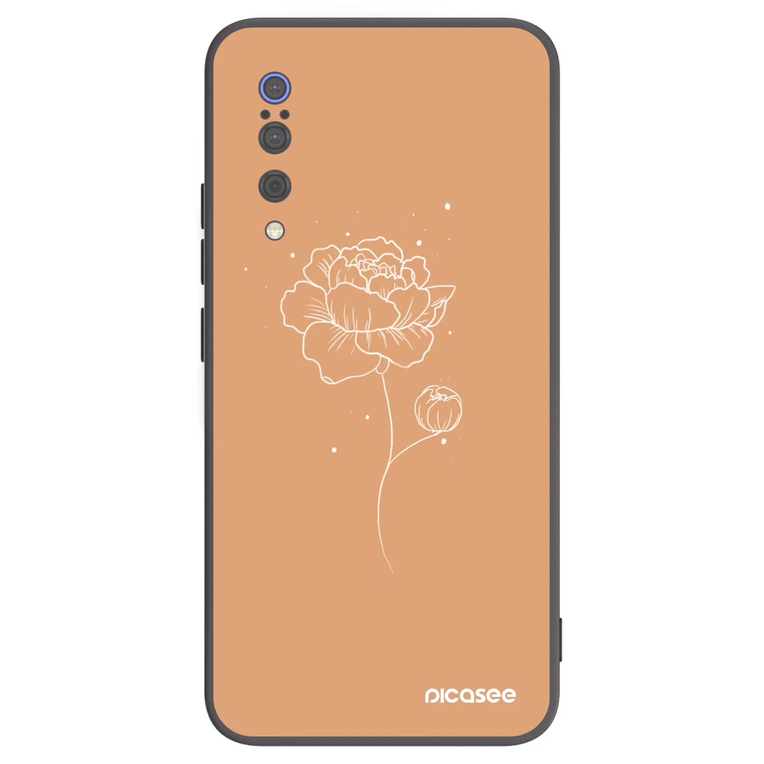 Picasee silikónový čierny obal pre Xiaomi Mi 9 - Peonies