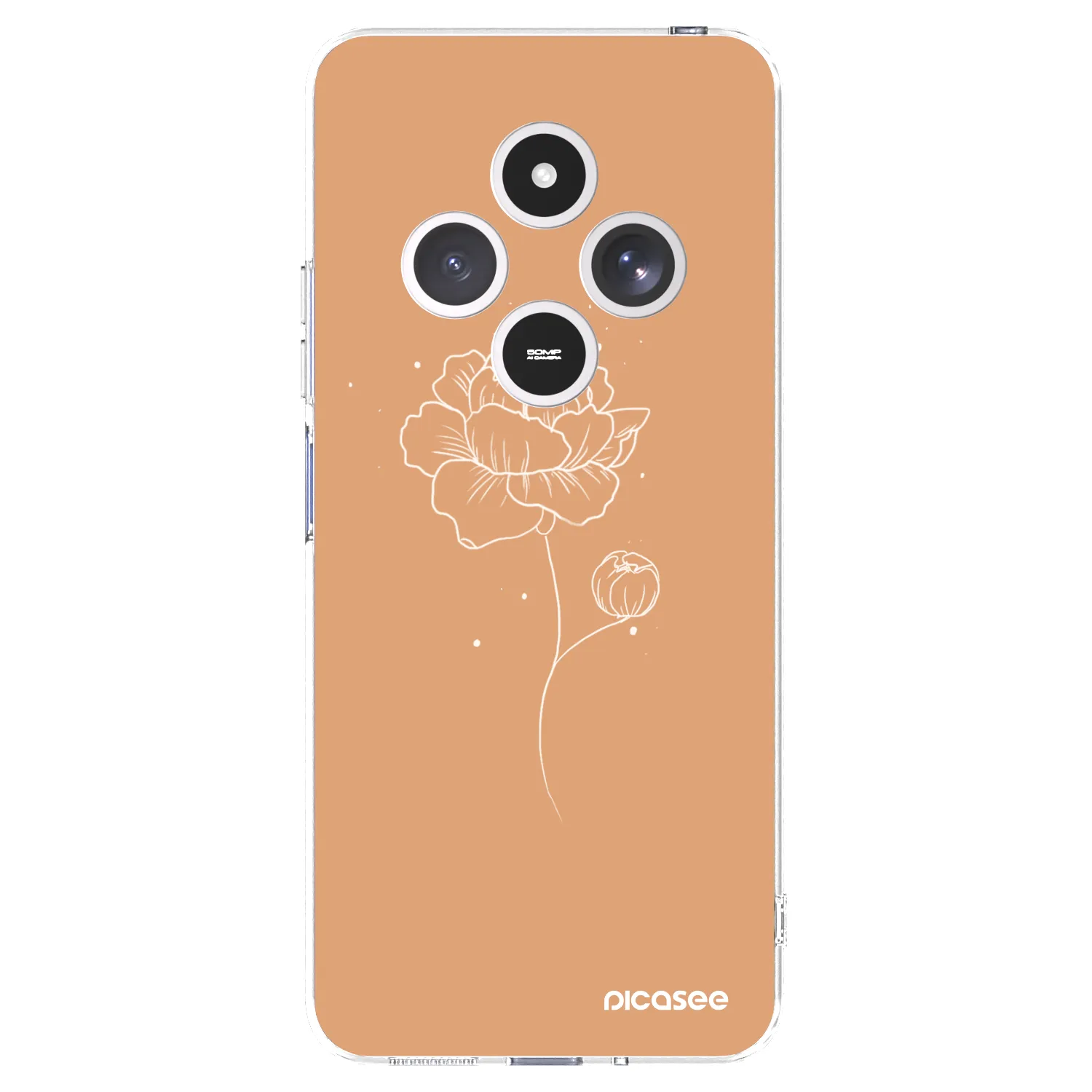 Picasee silikónový prehľadný obal pre Xiaomi Redmi 14C - Peonies