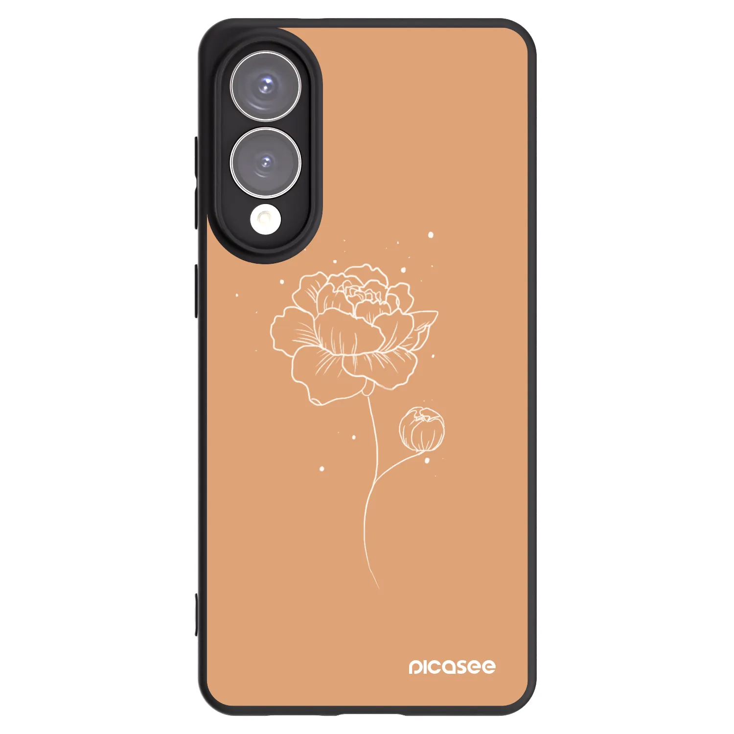 Silikónový čierny obal pre Samsung Galaxy S25 Edge 5G - Peonies