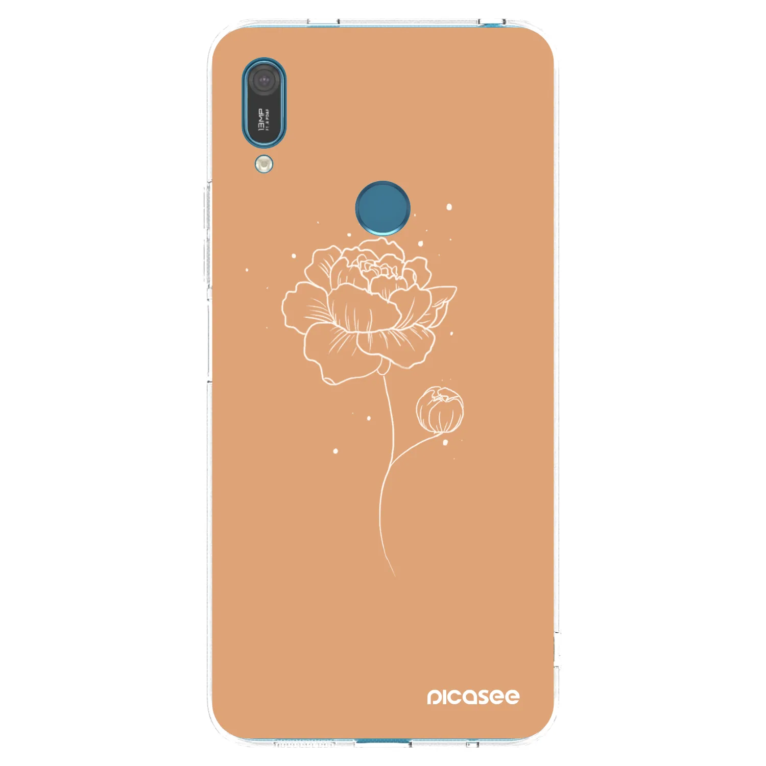 Picasee silikónový prehľadný obal pre Huawei Y7 2019 - Peonies