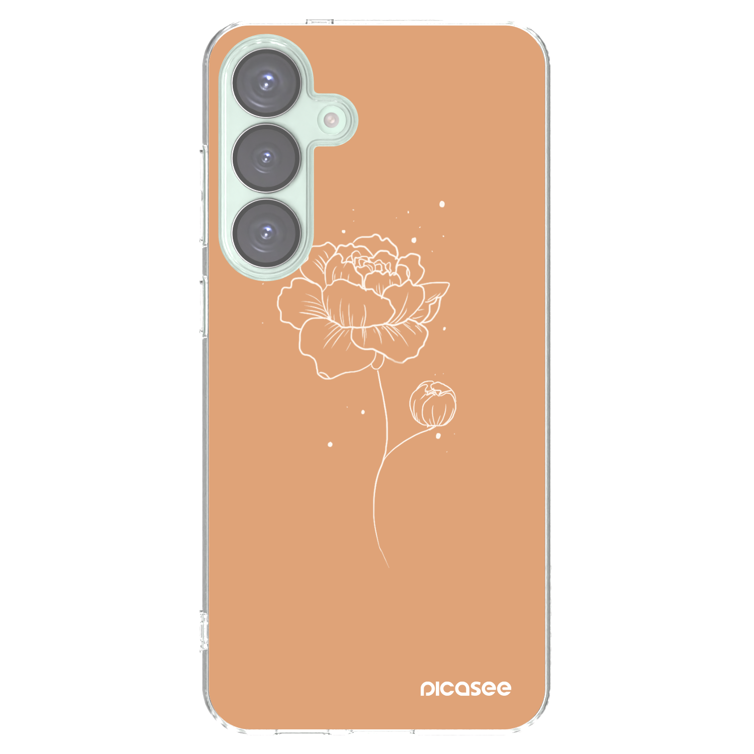 Picasee silikónový prehľadný obal pre Samsung Galaxy S25+ 5G - Peonies