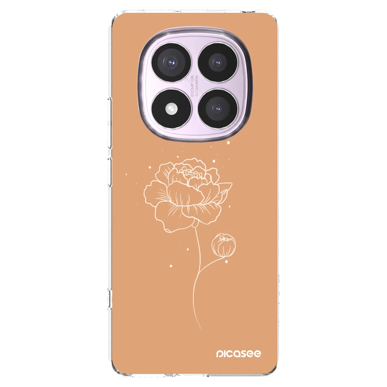 Silikónový prehľadný obal pre Xiaomi Redmi Note 14 Pro 4G - Peonies