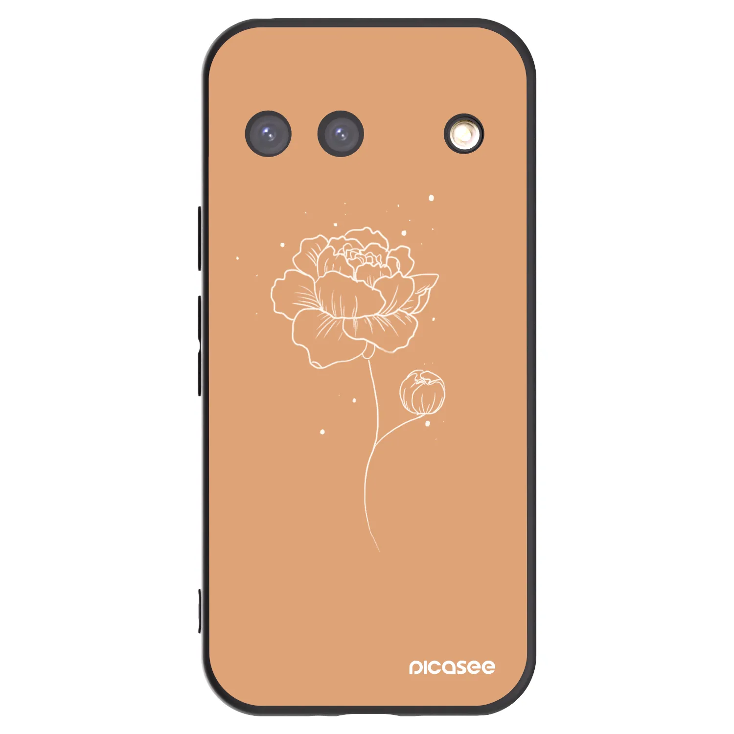 Picasee silikónový čierny obal pre Google Pixel 9 - Peonies