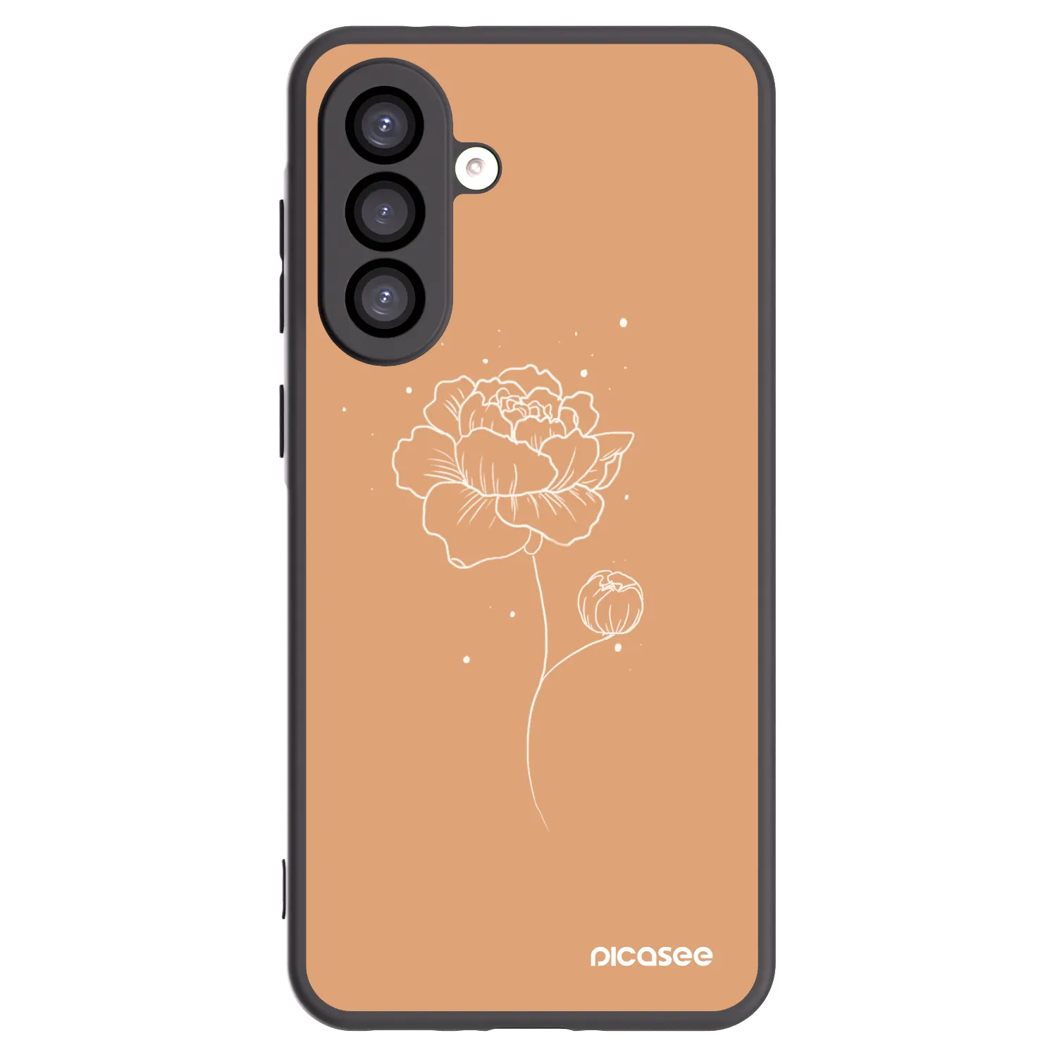 Picasee silikónový čierny obal pre Samsung Galaxy A26 5G A266B - Peonies